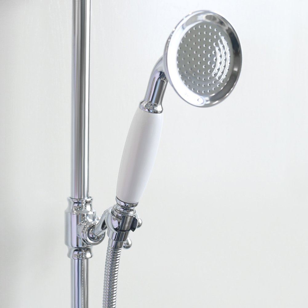 ROUND BATHROOM TRADITIONAL SHOWER HEAD HANDHELD HANDSET REPLACEMENT AND