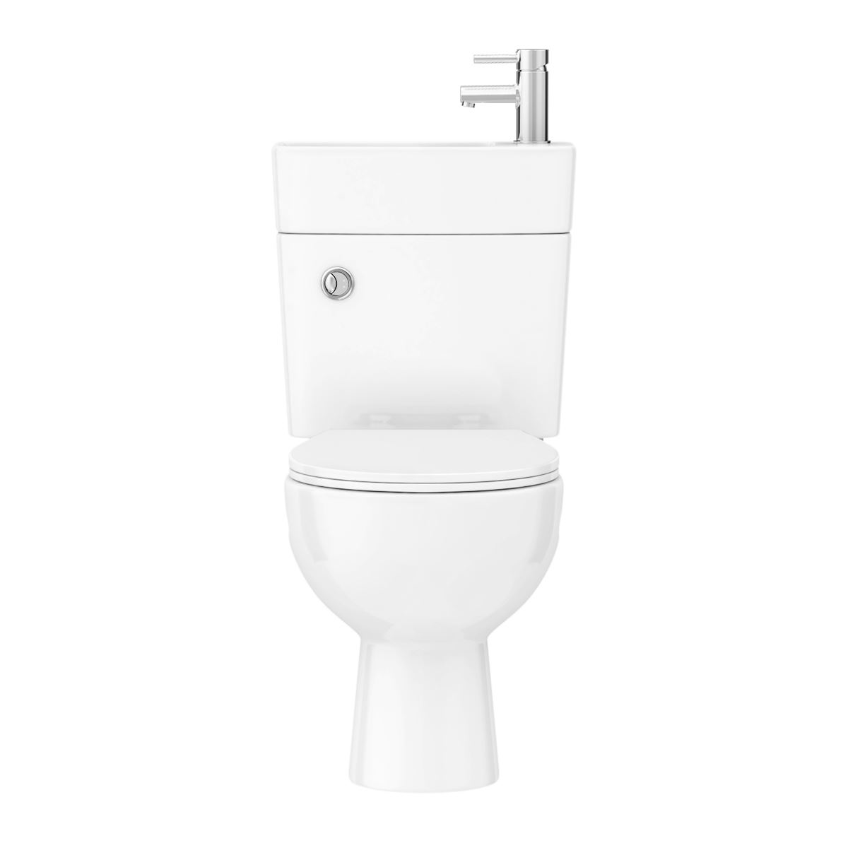 2 in 1 Compact Basin and Close Couple Toilet Combo Space Saver / Seat