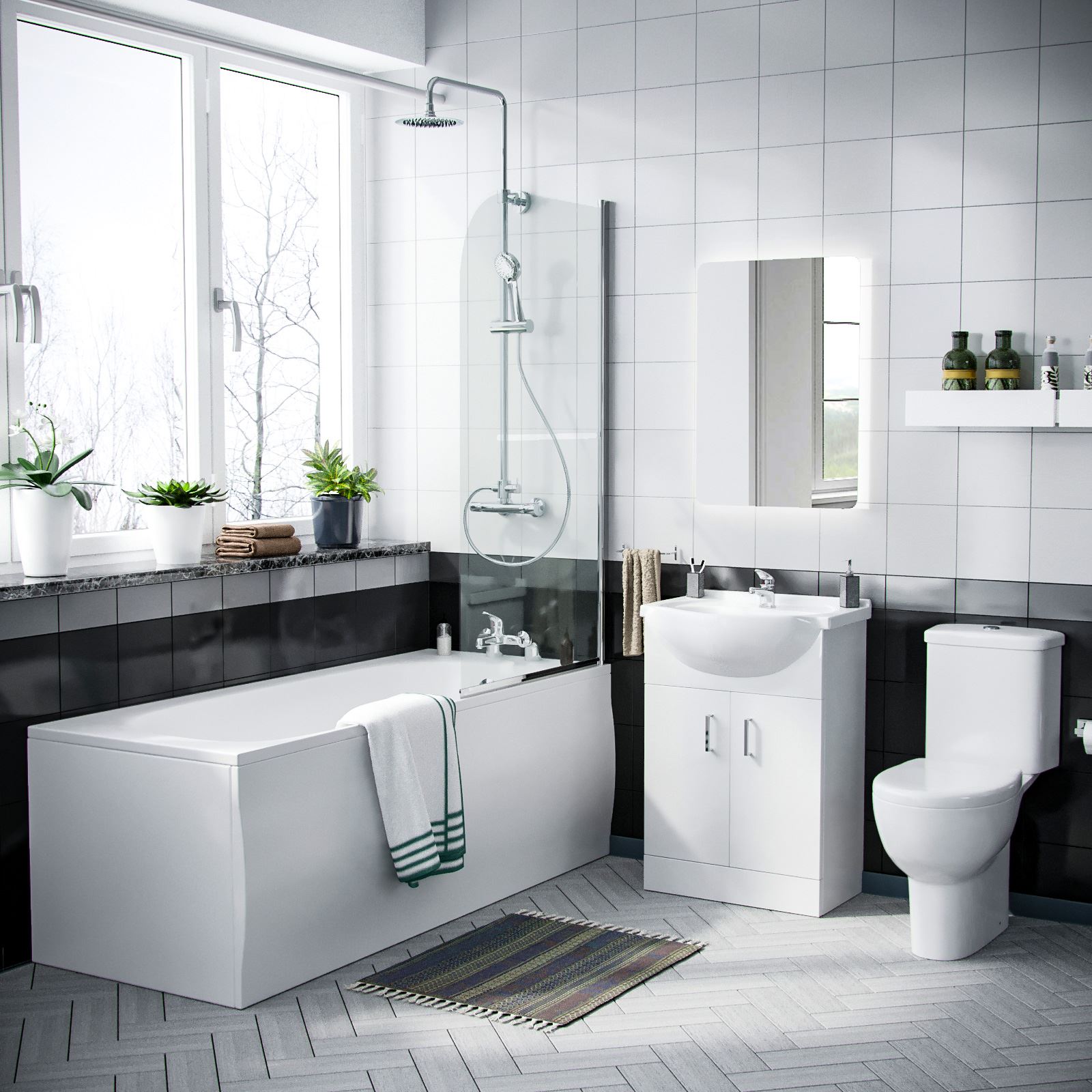 complete bathroom vanity