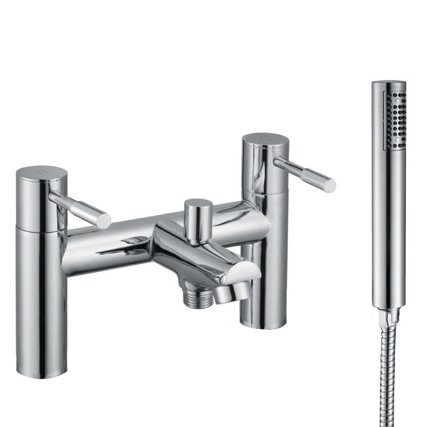 BLOSSOM FREESTANDING BATH SHOWER MIXER PIPE LEGS CHROME BATHROOM SOLID
