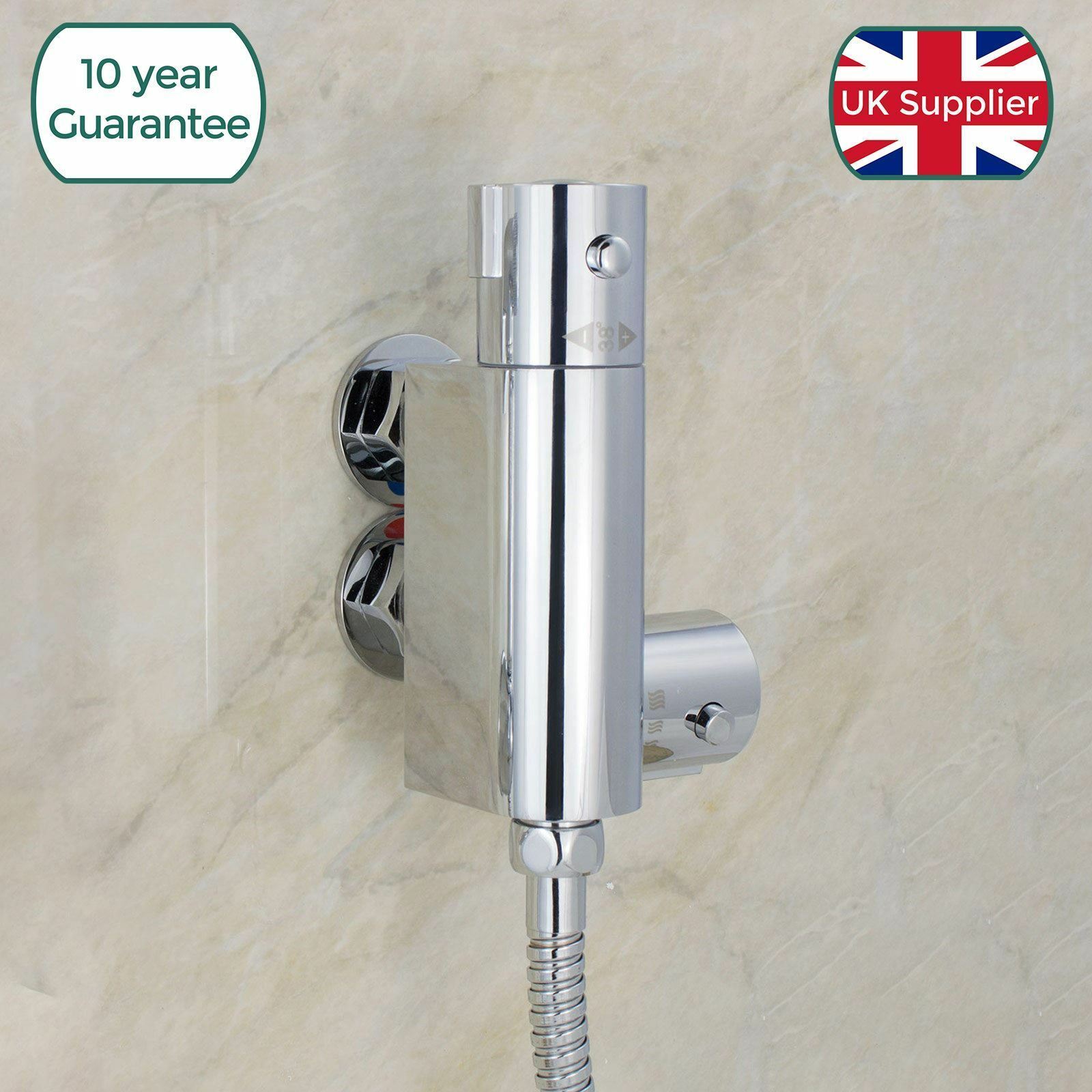 Modern Mini Brass Vertical Thermostatic Shower Mixer Valve Bathroom