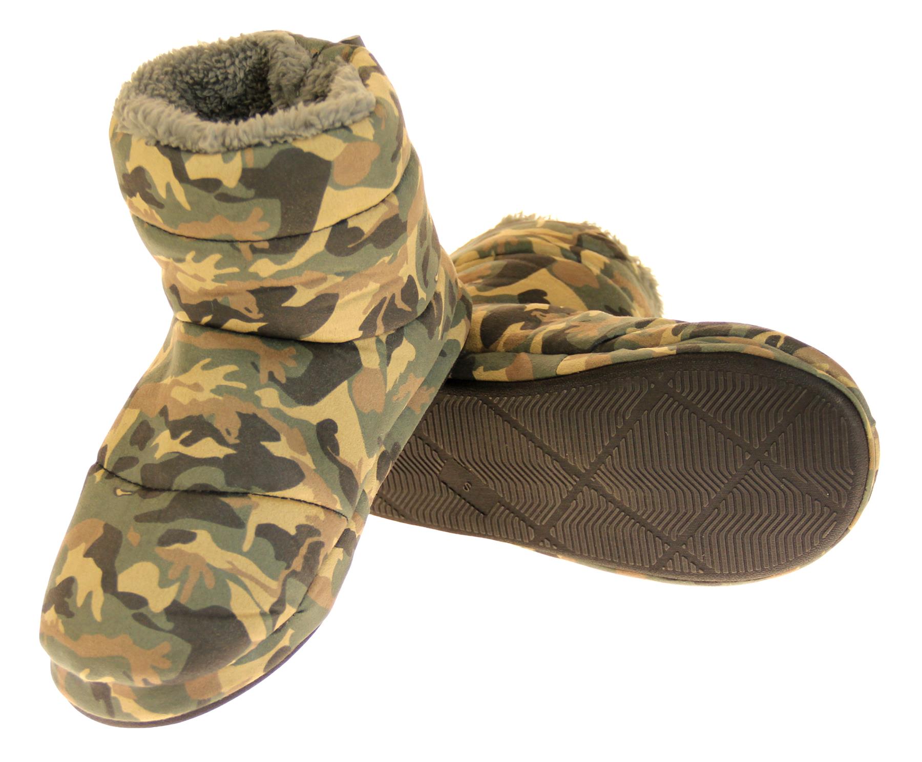 Dunlop Mens Warm Faux Fur Lined House Slipper Boots