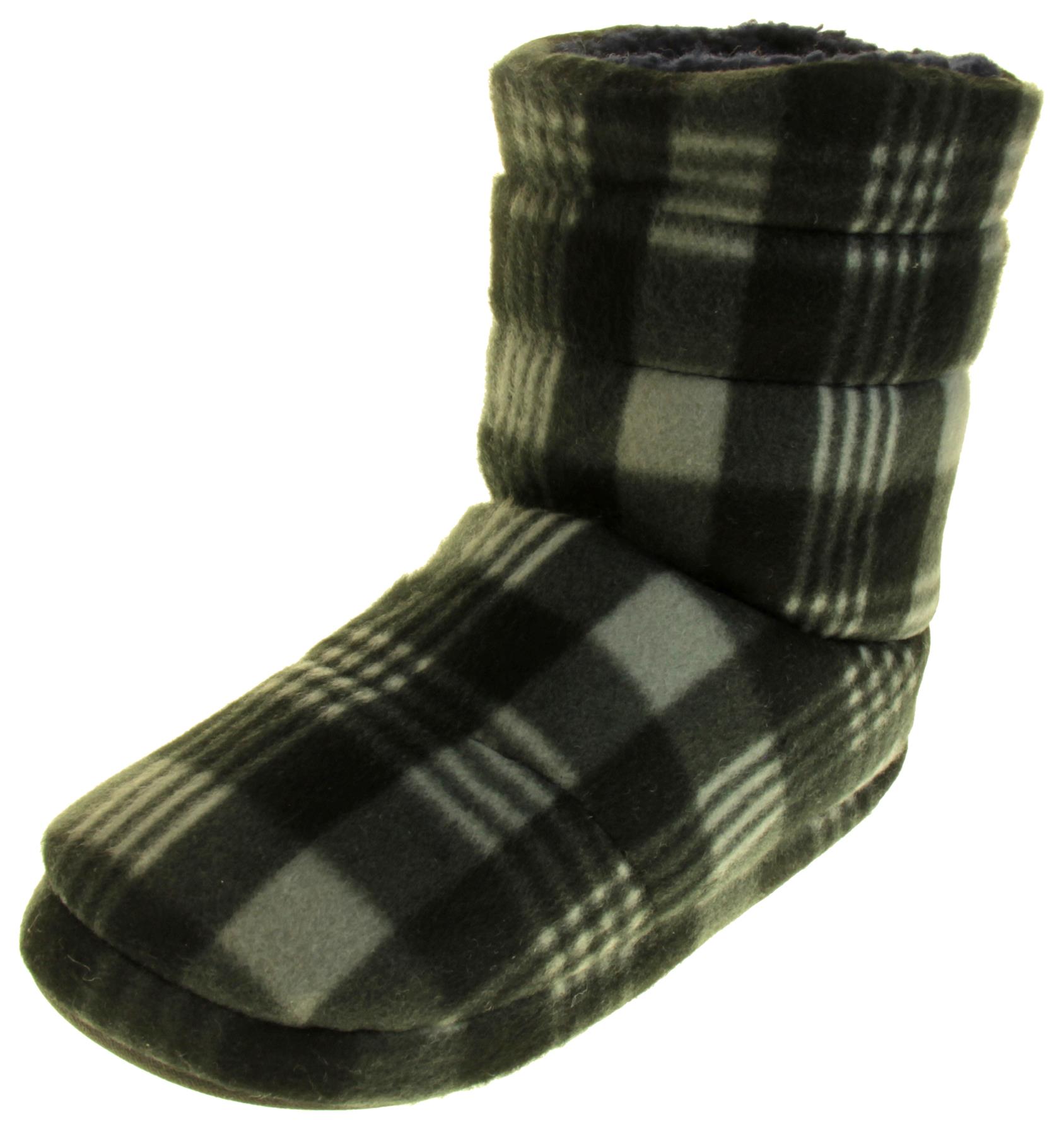 mens slipper boots size 9