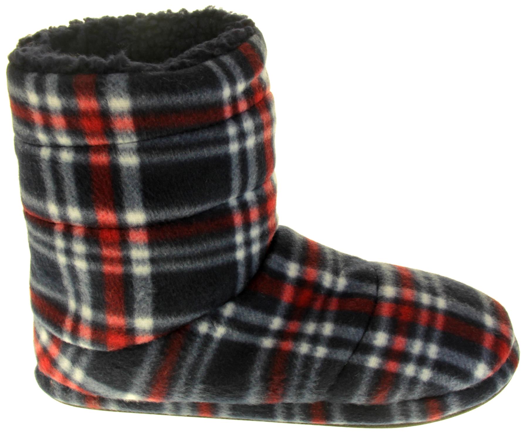 Mens Dunlop Warm Faux Fur Lined Slipper Boots Size 6 7 8 9 10 11 12 eBay