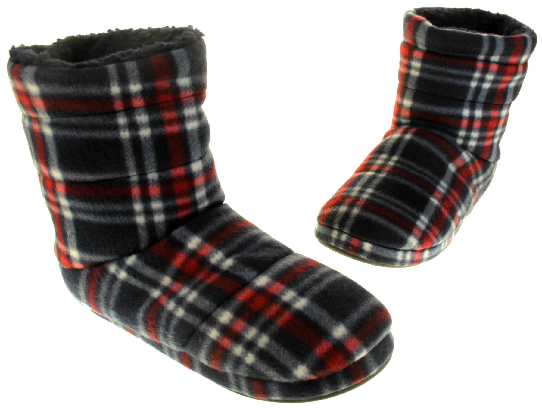 Mens Dunlop Warm Faux Fur Lined Slipper Boots Size 6 7 8 9 10 11 12 eBay