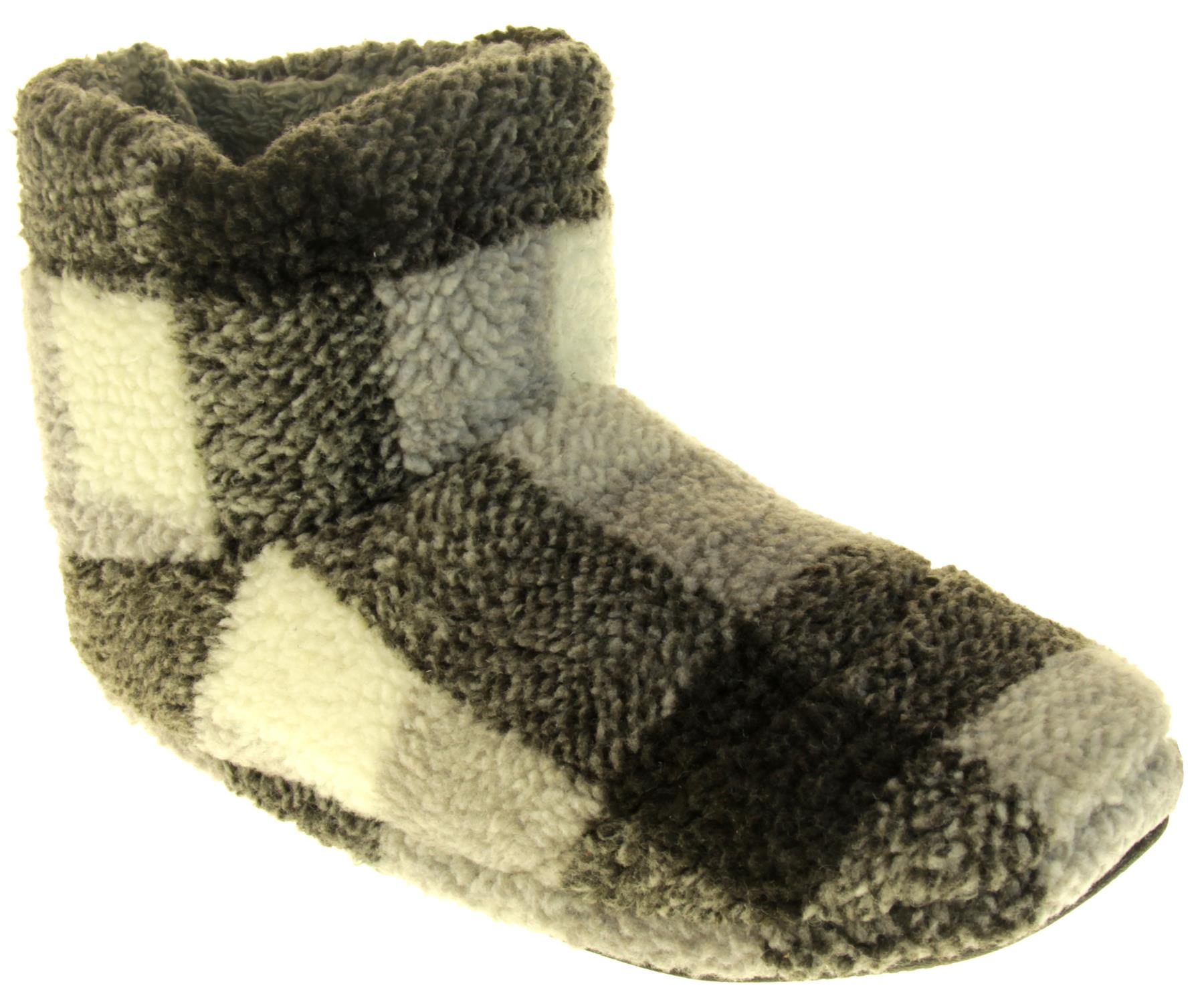 Mens Dunlop Warm Faux Fur Lined Slipper Boots Size 6 7 8 9 10 11 12 eBay