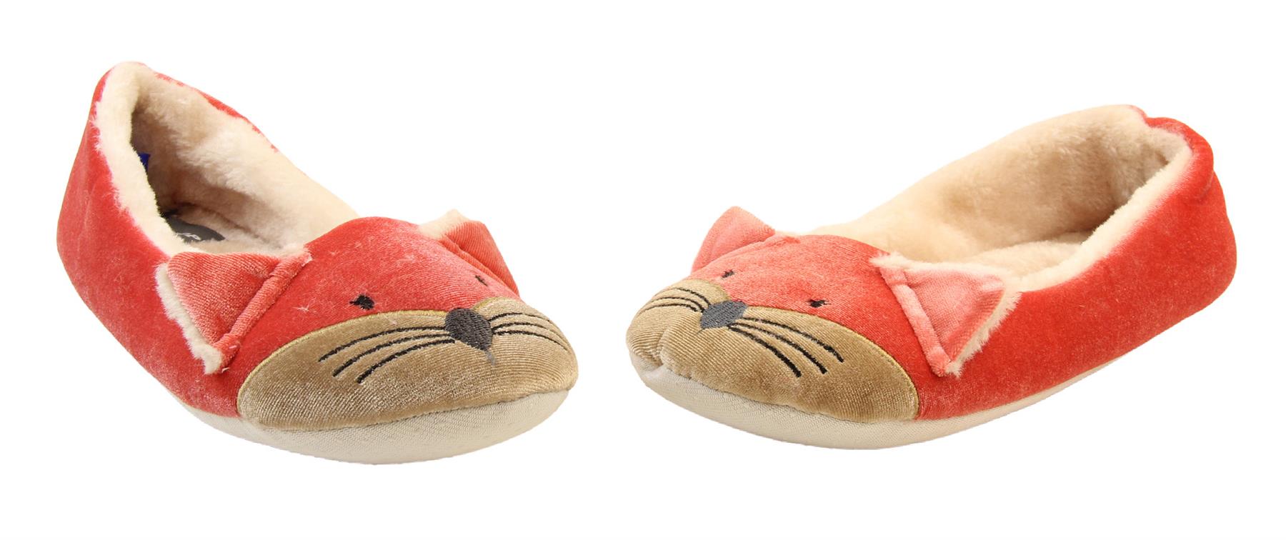 Womens DUNLOP Winter Comfy Warm Light Ballerina Ballet Slippers Size 3