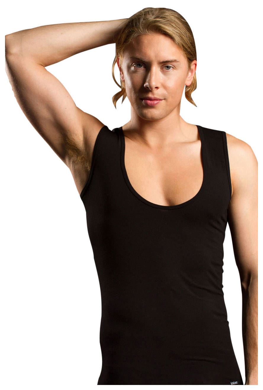 Doreanse Underwear Men's 2015 Cotton Modal Deep Neck Athletic Shirt - Picture 3 of 9