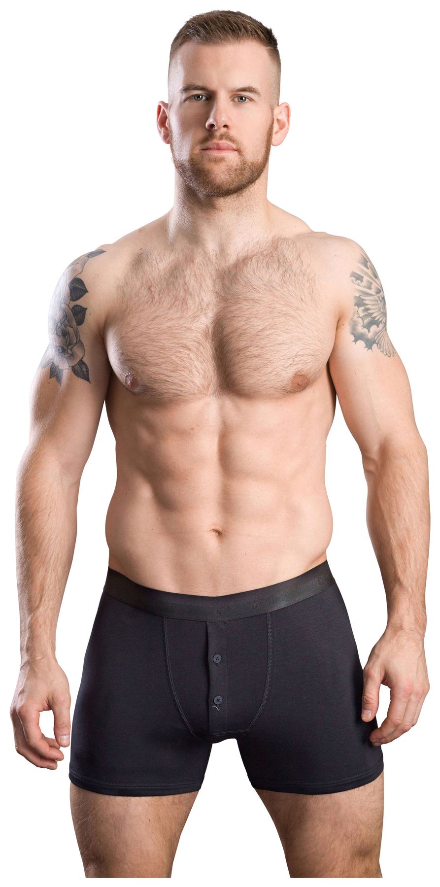 HOM Classic Boxer Briefs With Buttons mens underwear fly short male