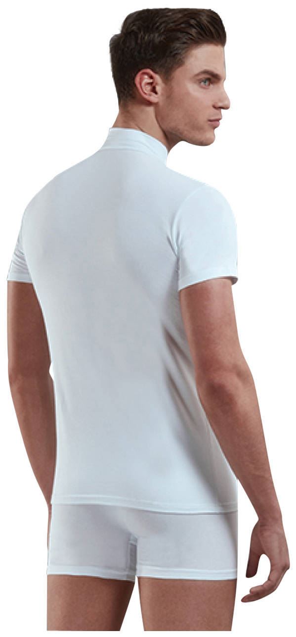 Doreanse Underwear Men's 2730 Cotton Modal Round Neck T-Shirt Black White - Picture 8 of 9