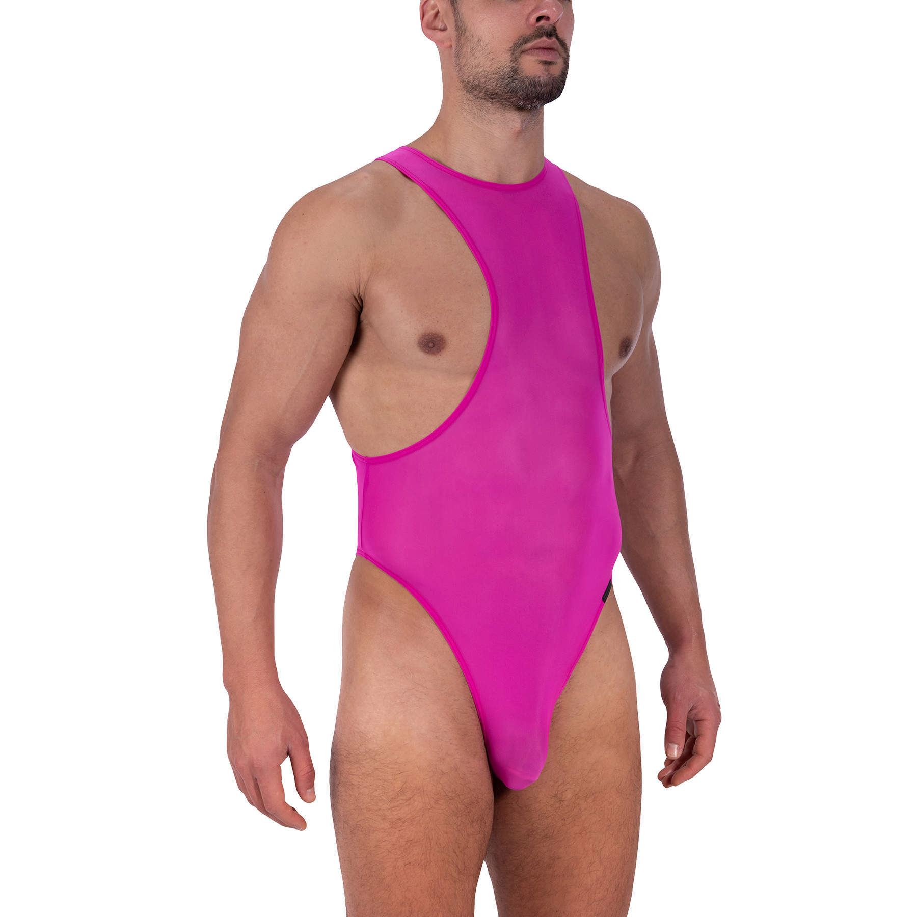 Manstore M2327 Cutout Body men underwear one piece thong see through silky sexy - Picture 4 of 5