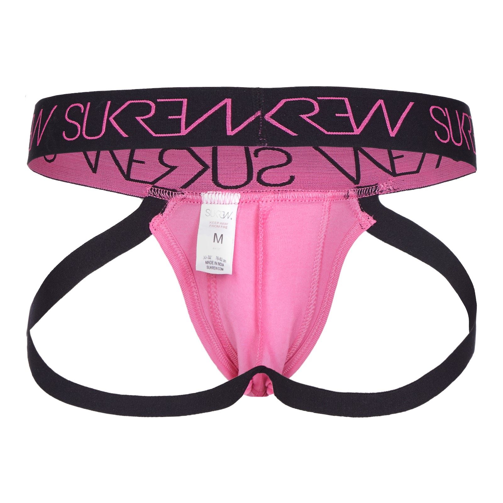 Sukrew Newbury Jockstrap men's underwear enhancing pink cotton male
