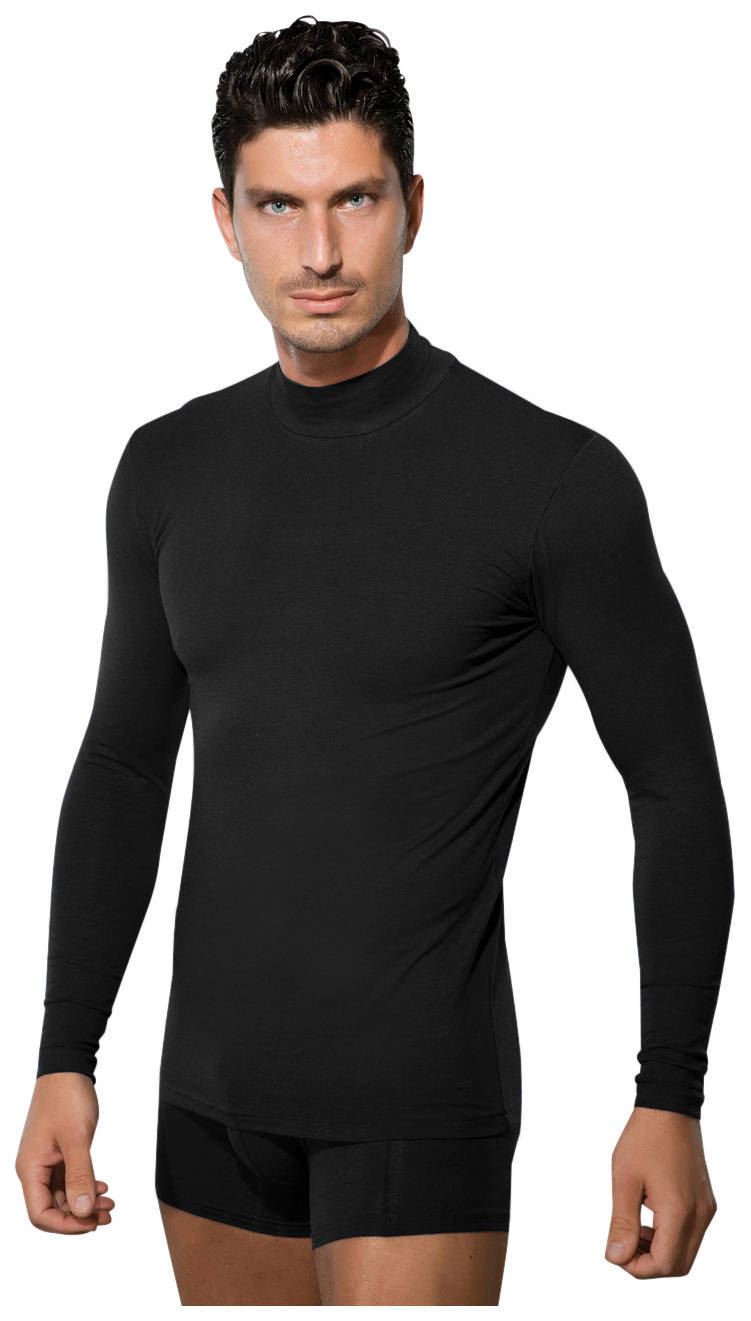 Doreanse Underwear Men's 2930 Long Sleeved Shirt High Neck Cotton Modal - Picture 7 of 9