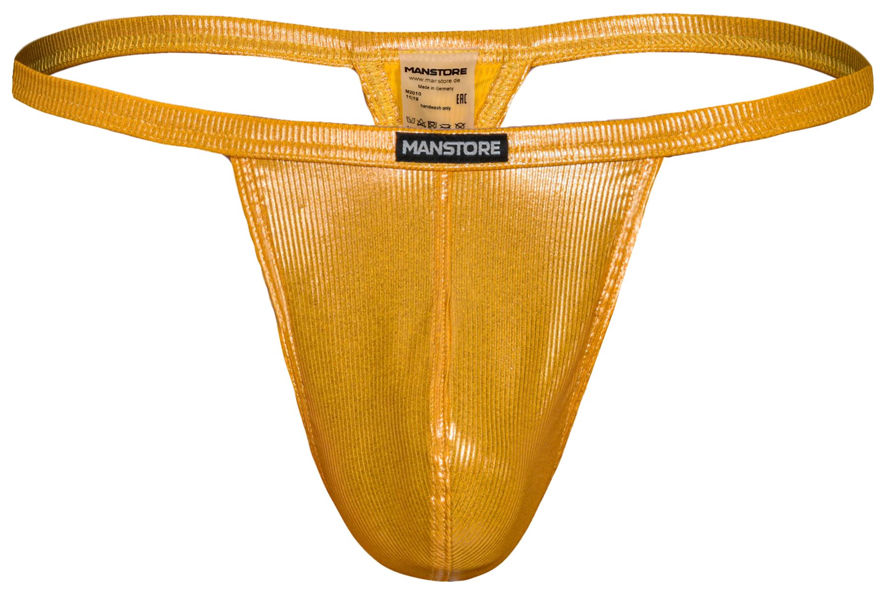 MANstore M2010 String Tanga mens thong underwear brief shiny metallic