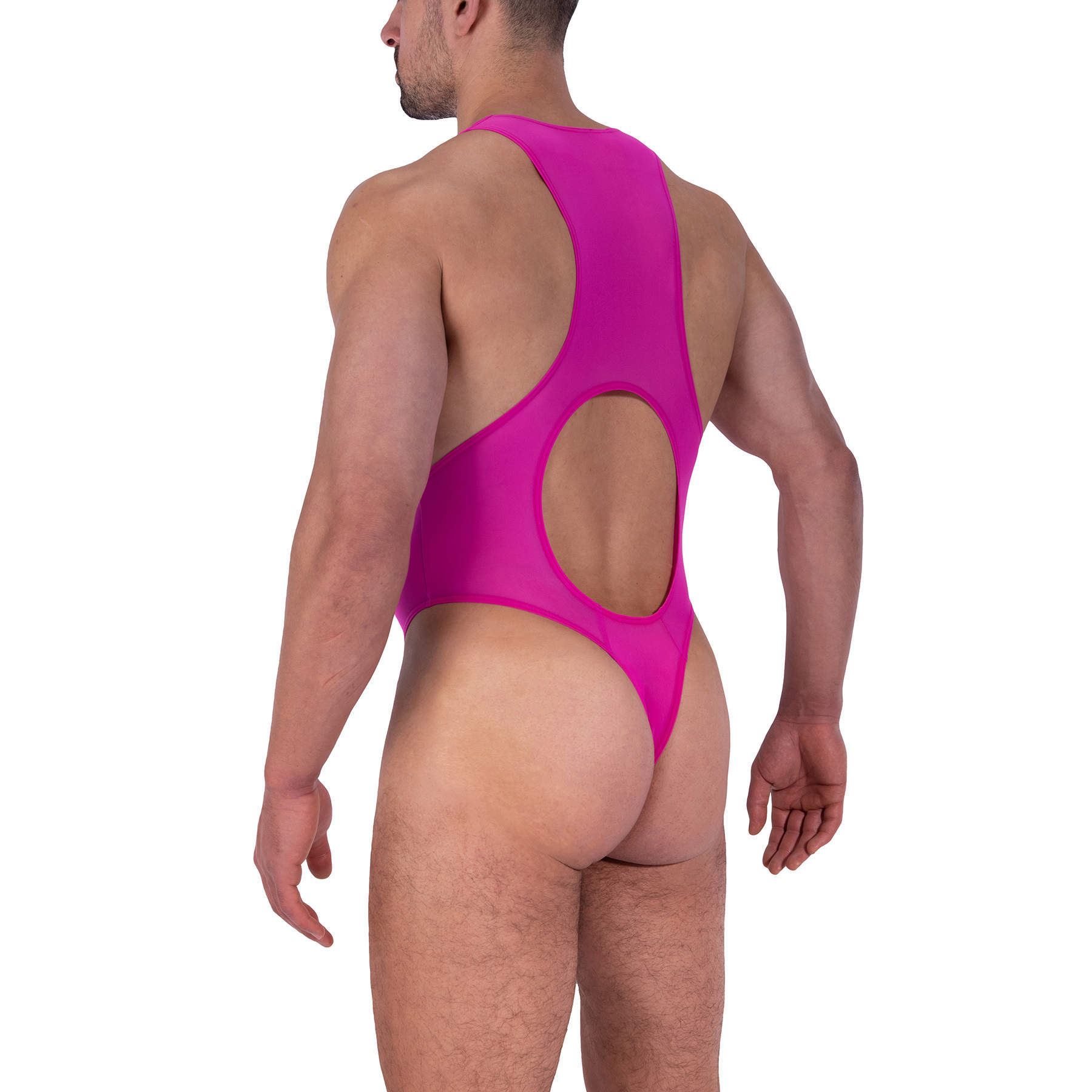 Manstore M2327 Cutout Body men underwear one piece thong see through silky sexy - Picture 5 of 5
