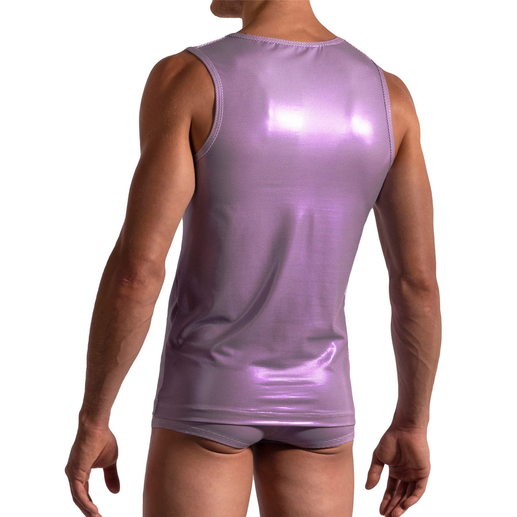Manstore M2198 Slim Tank Top mens underwear vest male sleeveless shiny spots - Picture 8 of 8