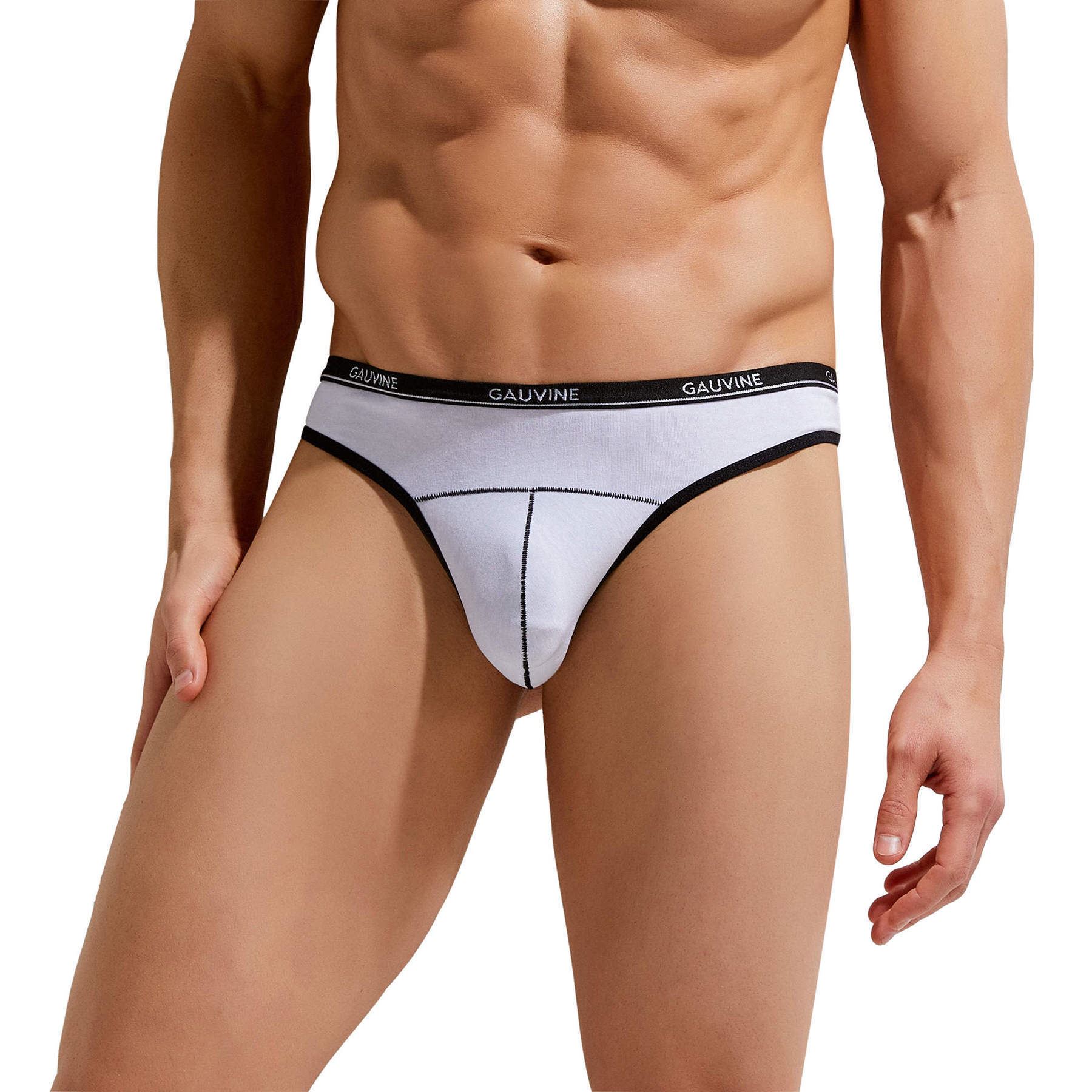 Tanga De Estructura Moderna Gauvine 1006 Para Hombre Ropa Interior De Cuerda Breve Algodón Deslizante Pequeña