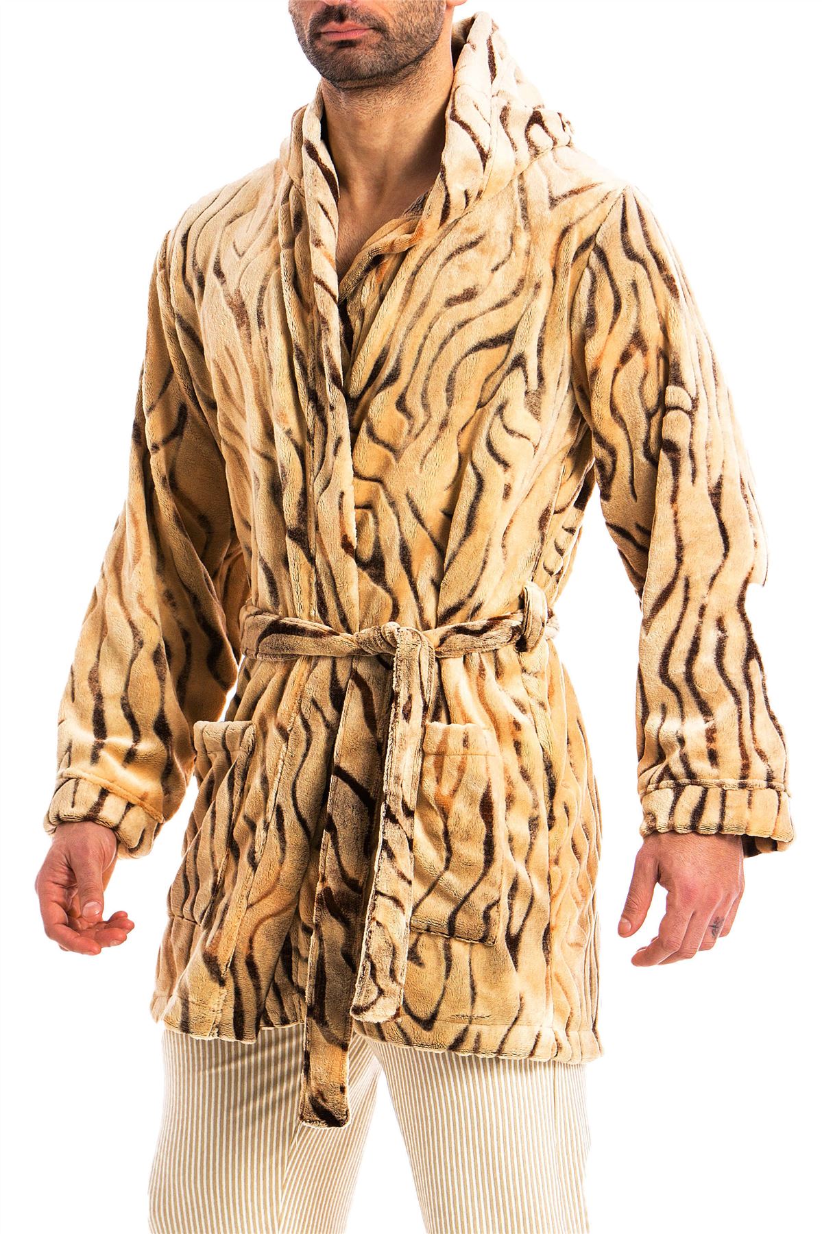 mens short dressing gown jacket