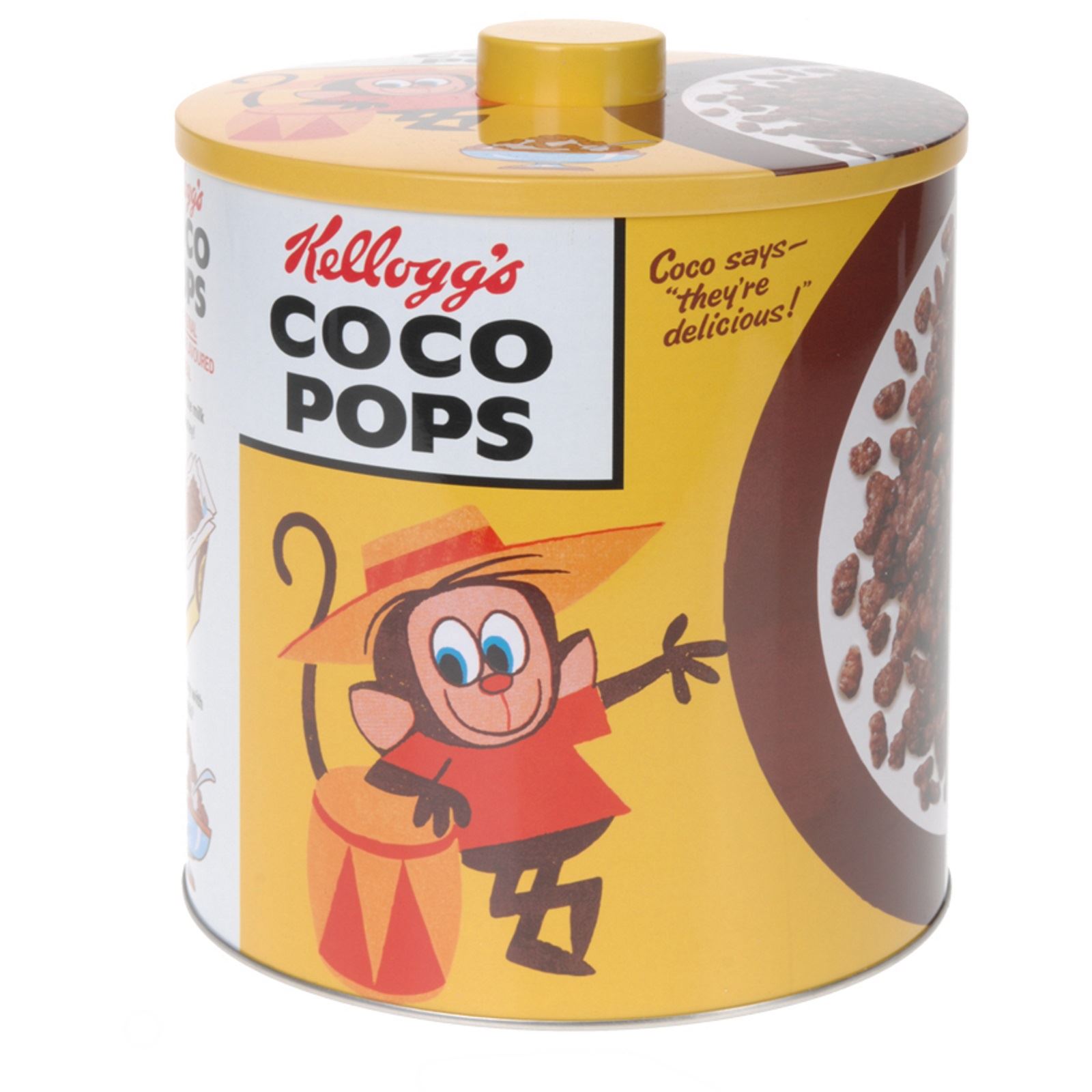 Kitchen Storage Tin Retro Cereal Box Tea Coffee Sugar Jar Kelloggs