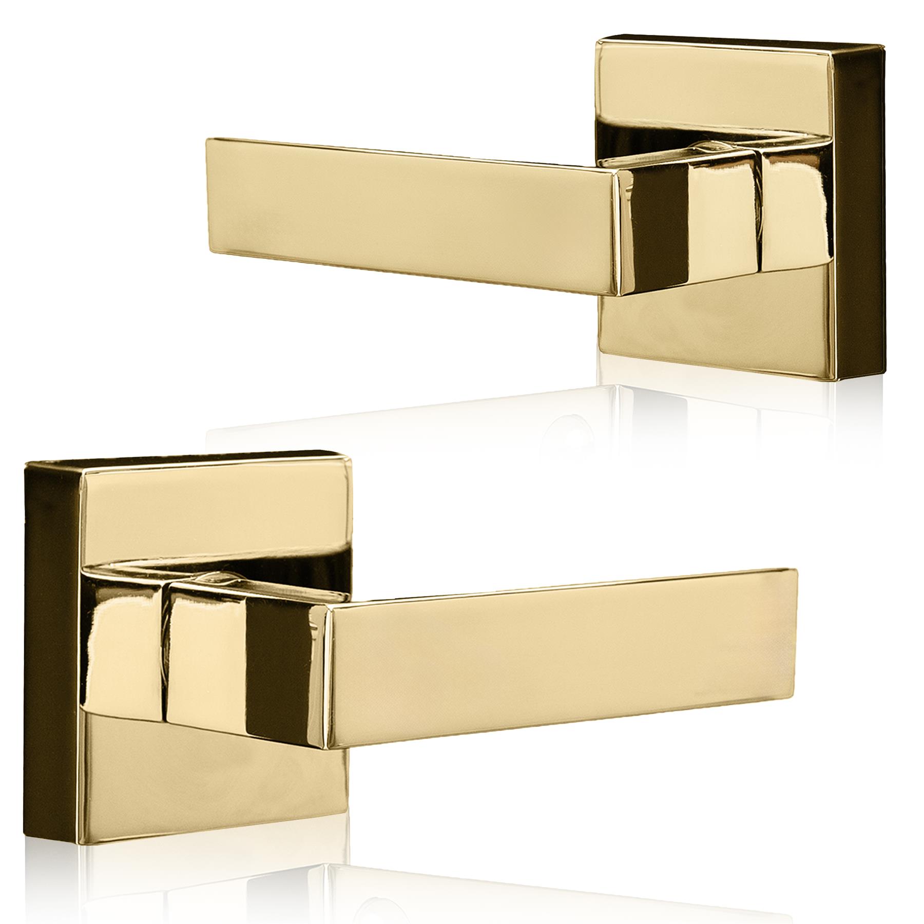 XFORT Quad Passage Handle Set, Sqaure Door Handle for Internal Wooden Door, Pair - Picture 12 of 23