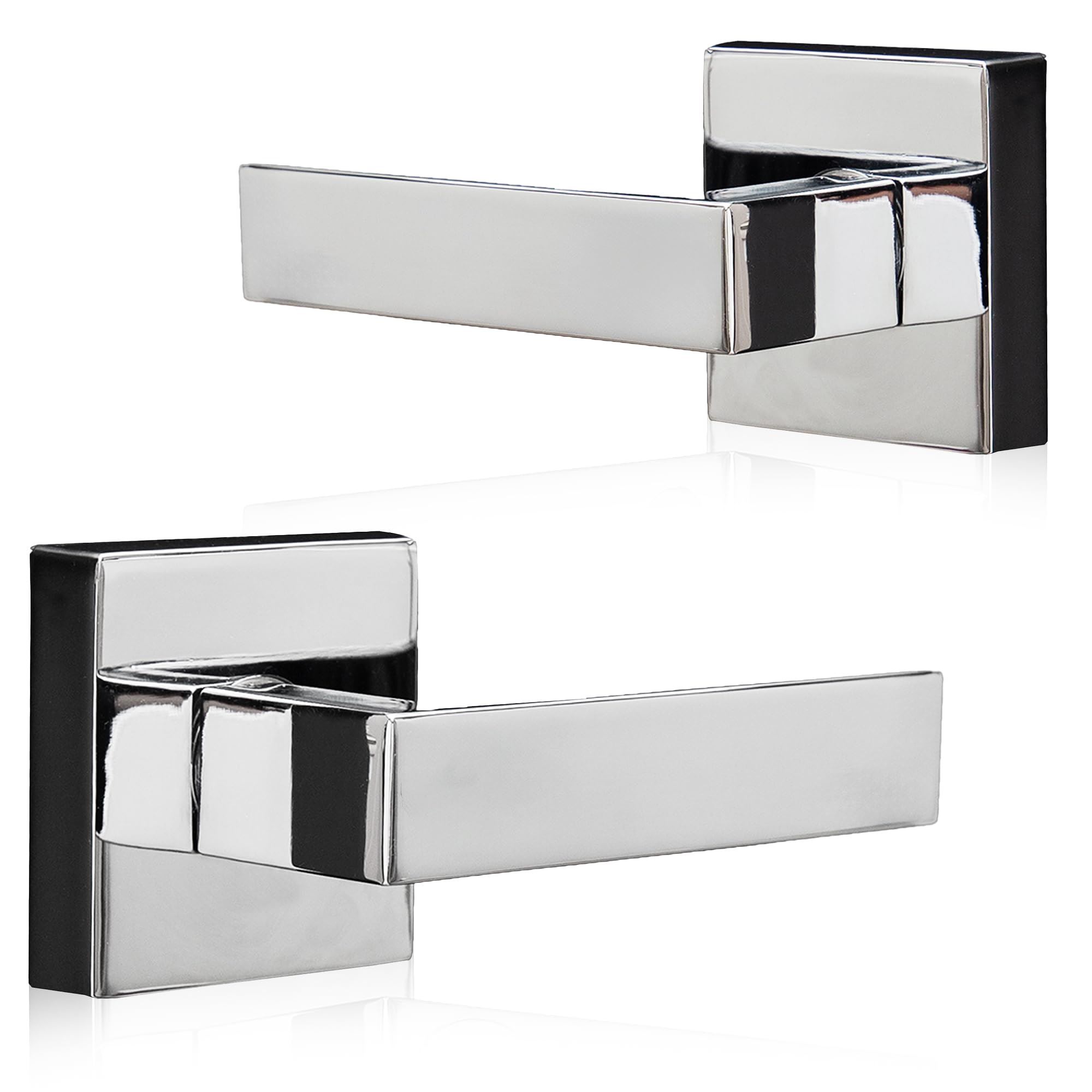 XFORT Quad Passage Handle Set, Sqaure Door Handle for Internal Wooden Door, Pair - Picture 16 of 23