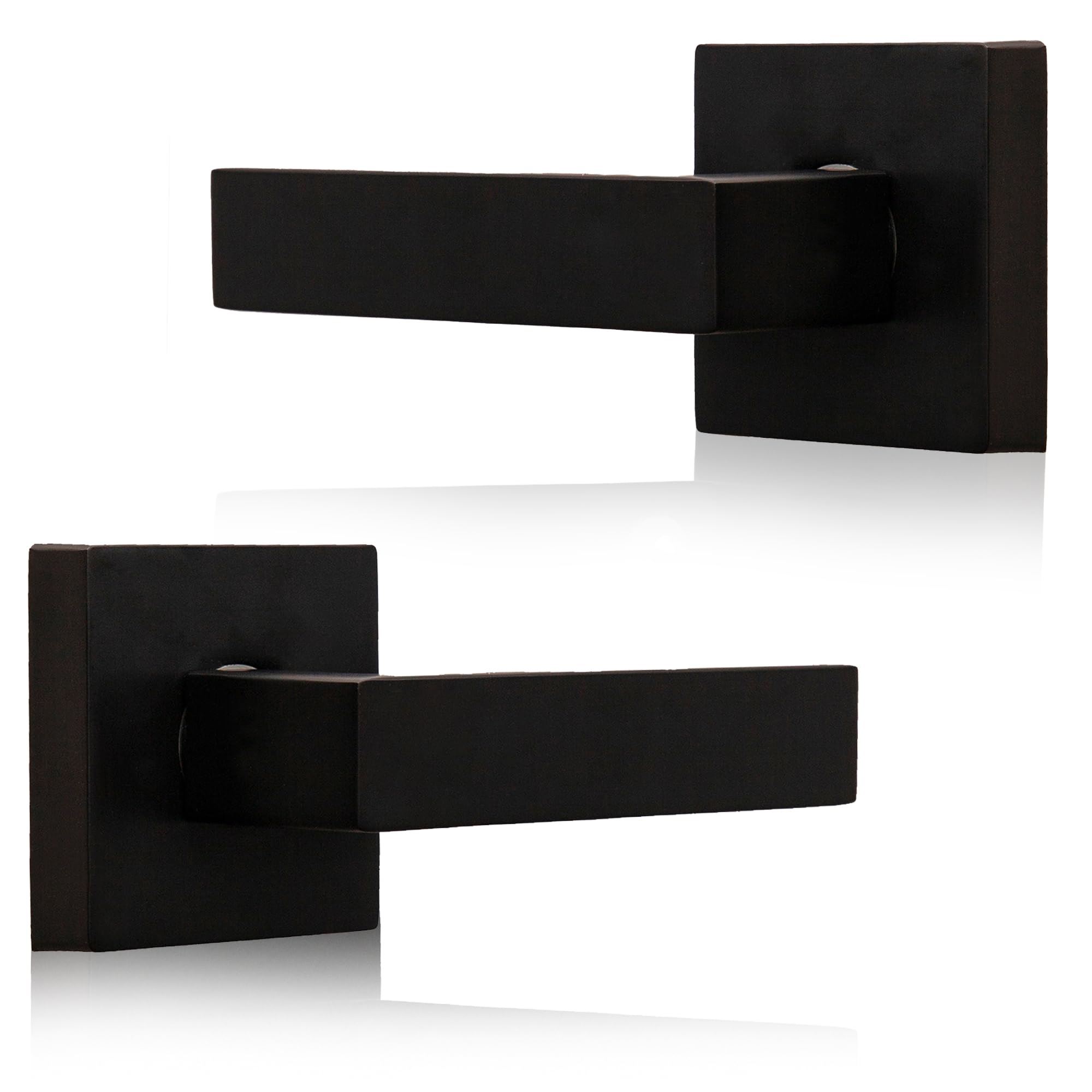 XFORT Quad Passage Handle Set, Sqaure Door Handle for Internal Wooden Door, Pair - Picture 7 of 23