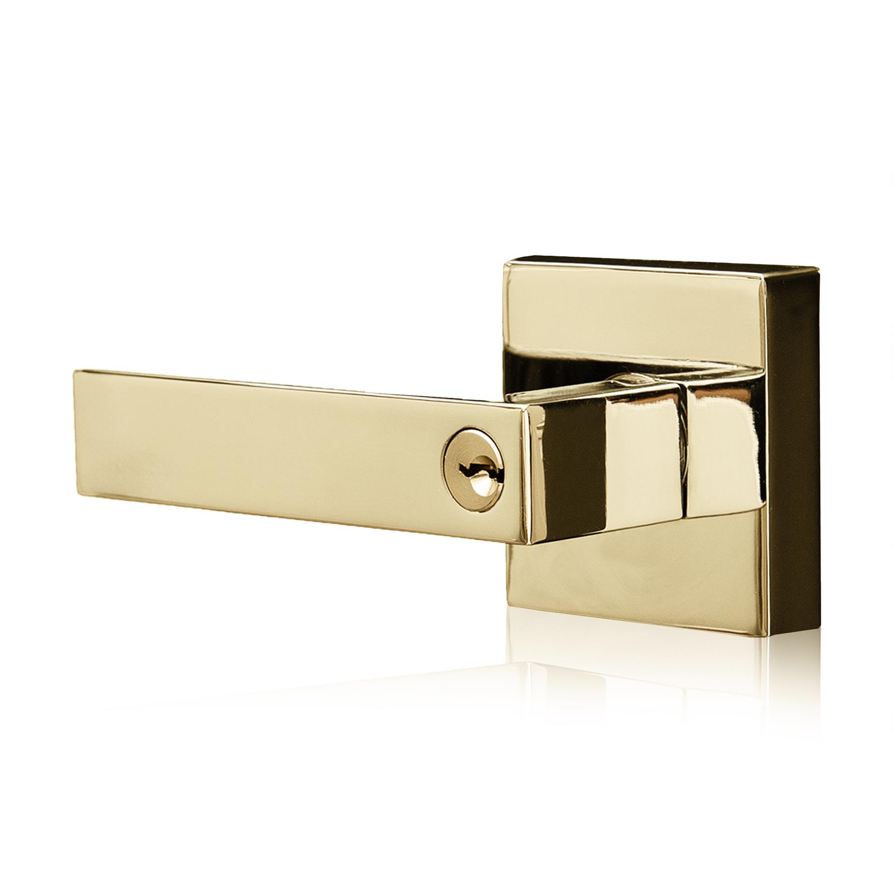 XFORT Quad Entrance Door Handle Set, Handle with Lock for Wooden Doors, Pair - Picture 12 of 35