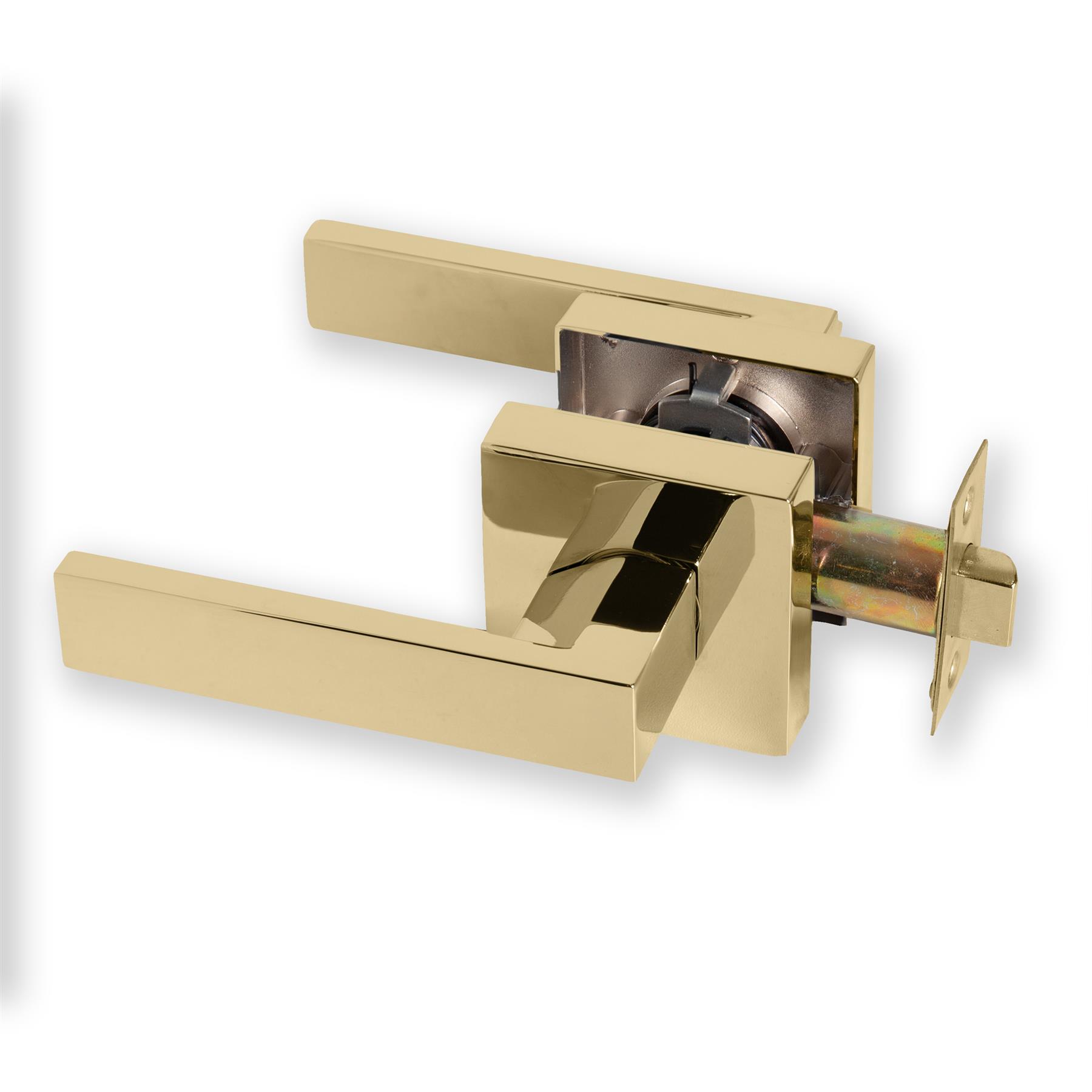 XFORT Quad Passage Handle Set, Sqaure Door Handle for Internal Wooden Door, Pair - Picture 13 of 23