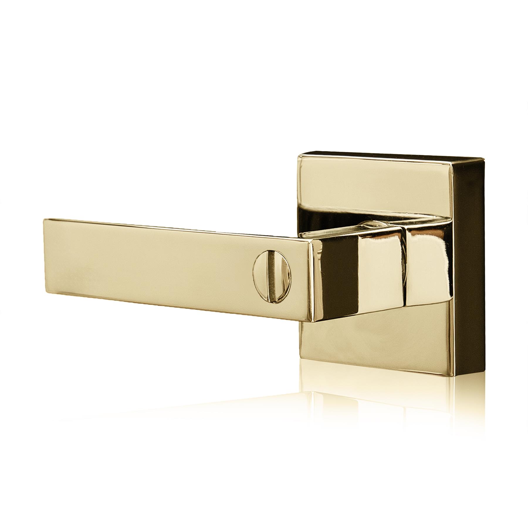 XFORT Quad Privacy Door Handle Set, Handle with Lock for Bathroom Door, Pair - Picture 9 of 23