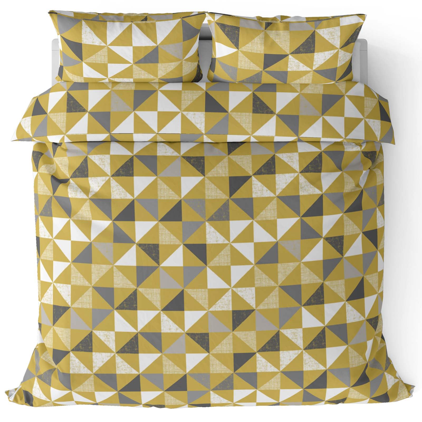 Gold Duvet Cover Mustard Yellow Printed / Jacquard Quilt Set Bedding