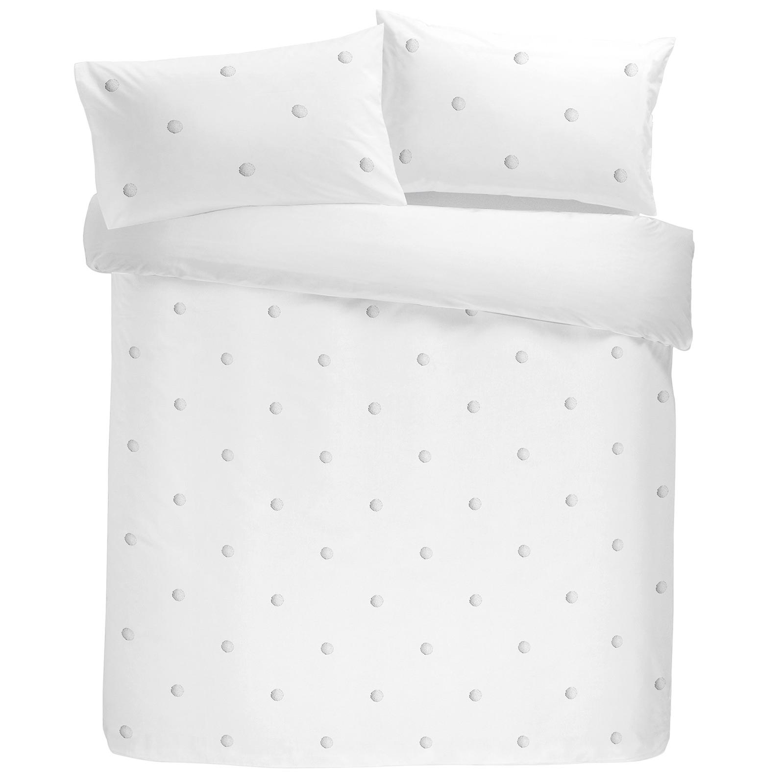 White Duvet Covers Tufted Spots 100 Cotton Textured Quilt Cover