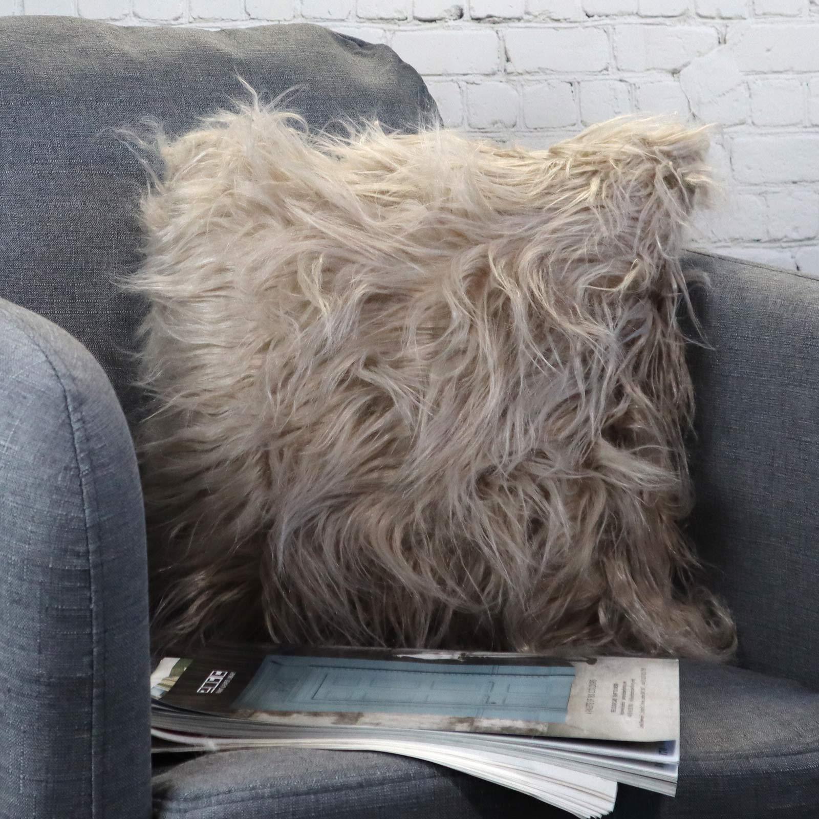 Faux Fur Cushion Cover Mongolian Mohair Furry Pillow Cushion Covers 18