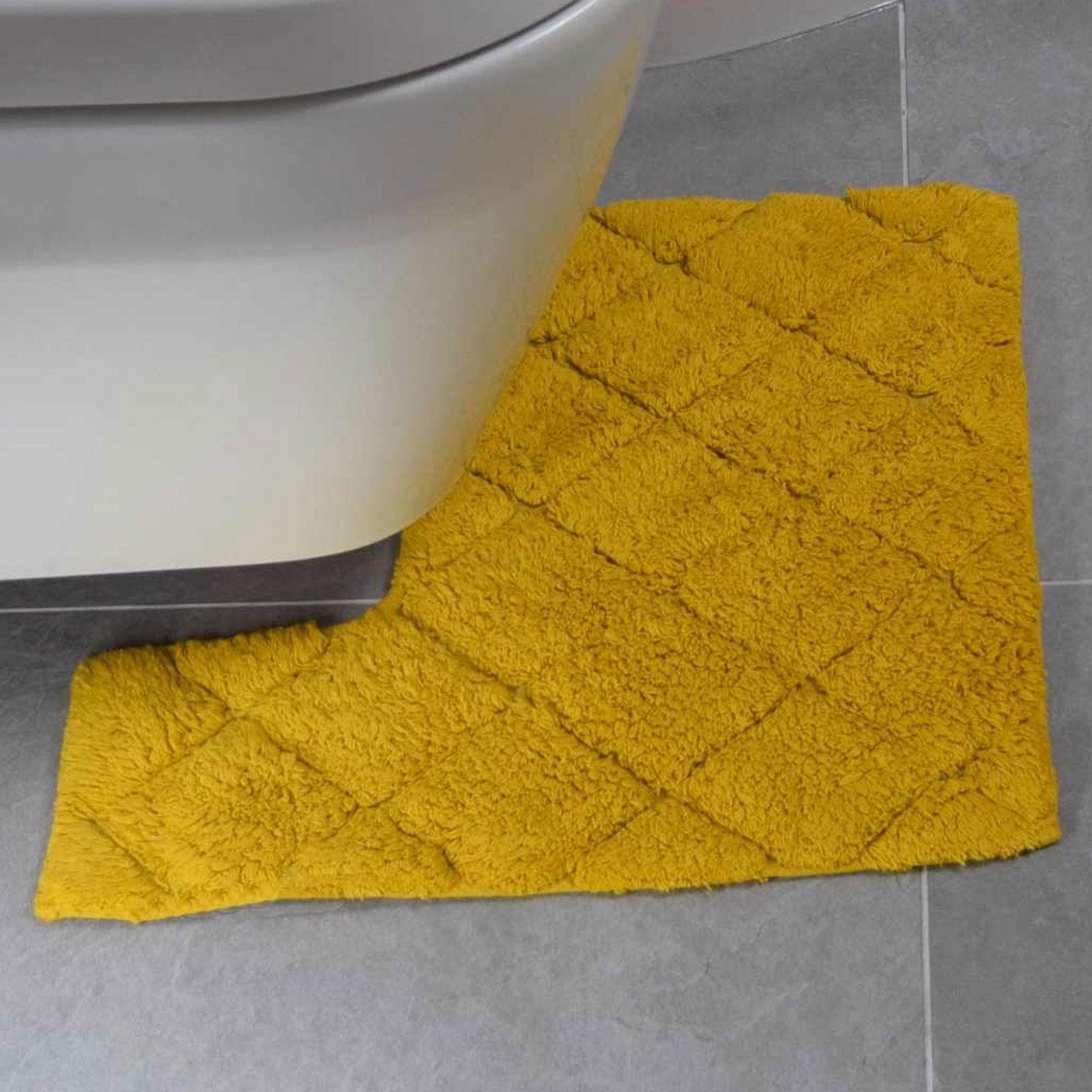 2 Piece Bath Mat Pedestal Set Diamond 100 Cotton Bath Toilet Bathroom