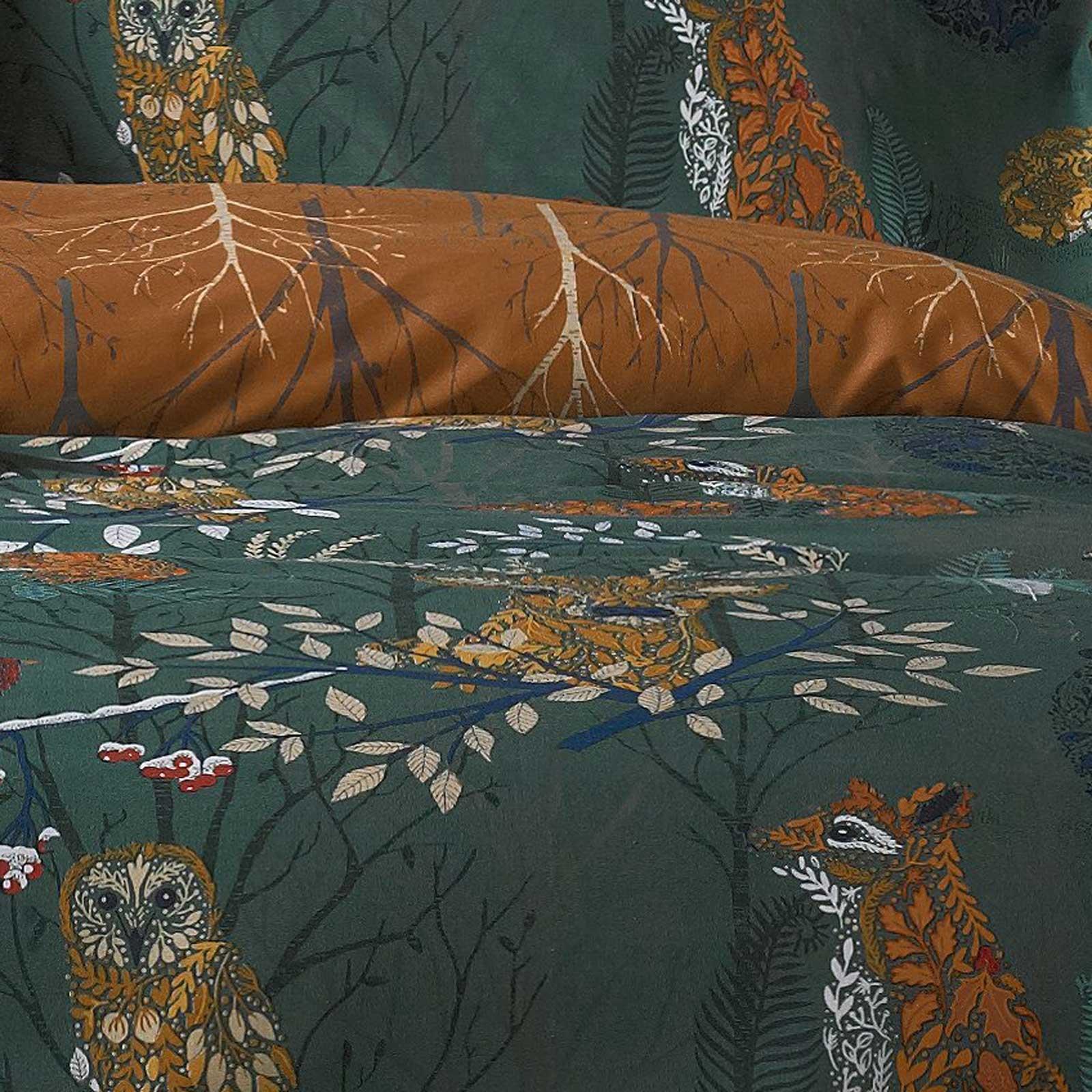 Forest Fauna Duvet Covers Woodland Animals Quilt Cover Bedding Sets by