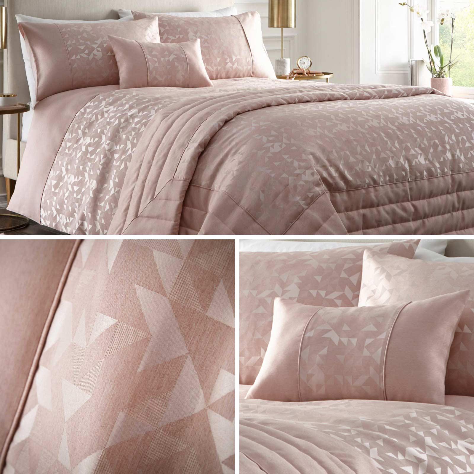 New Luxury Jacquard shimmer Glitter Quilted Bedspread Comforter Throw Bedding