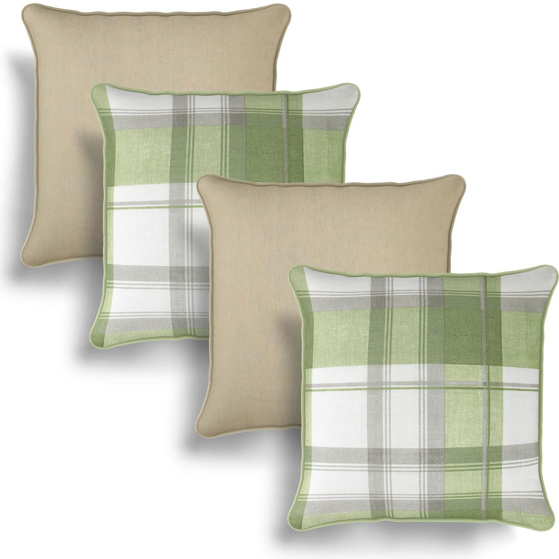 green checked cushions