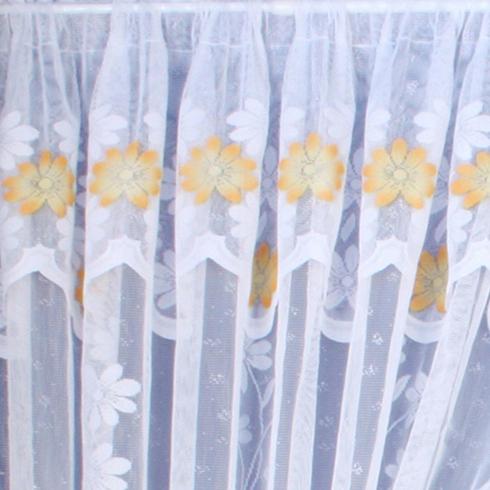 Yellow Curtain Sets Floral Primrose Complete Kitchen Window Ready Made