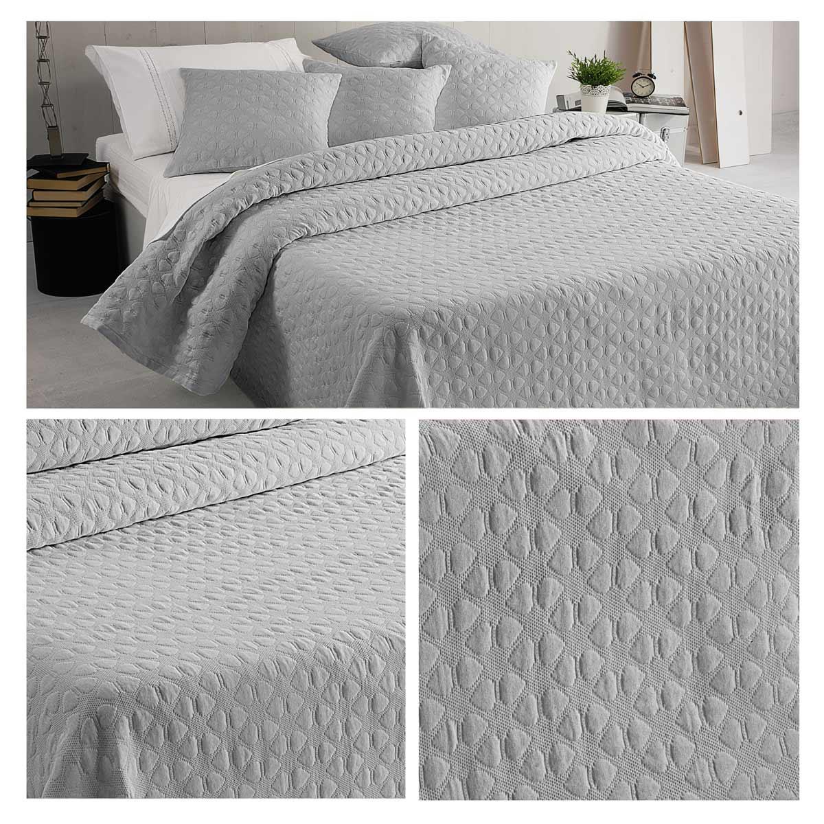 Details About Grey Hearts Bedspreads Modern Woven Heart Design Bed Throw Blanket Bedding