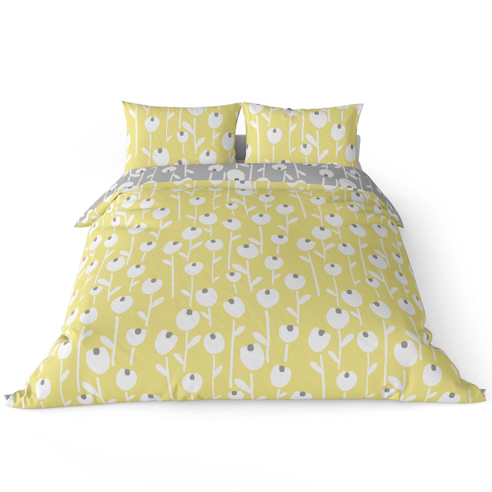Ochre Duvet Cover Yellow Mustard Printed Quilt Set Bedding Covers Sets