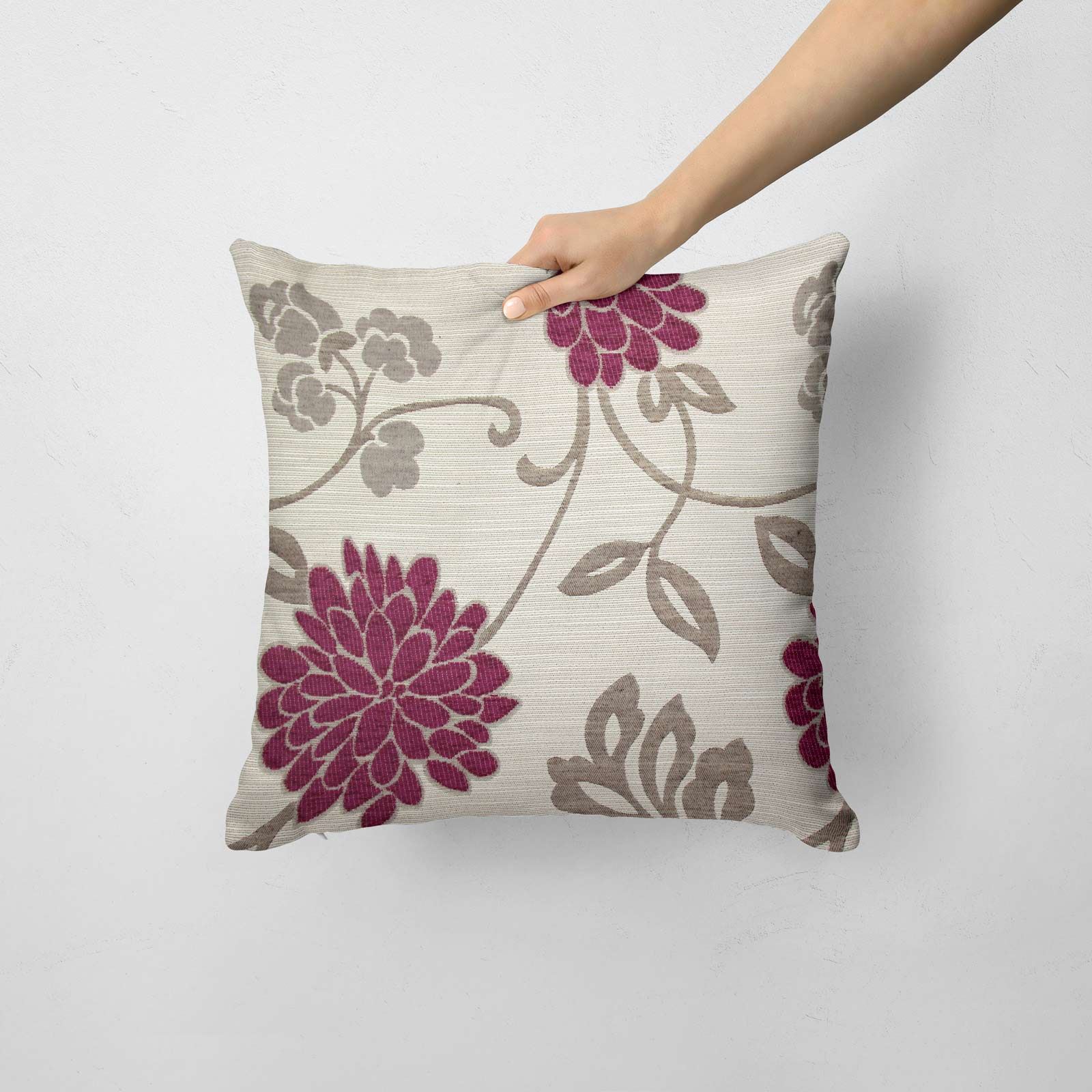 Heather Lilac Natural Cream Cushion Covers 18"x18" (45cm x 45cm) Cover
