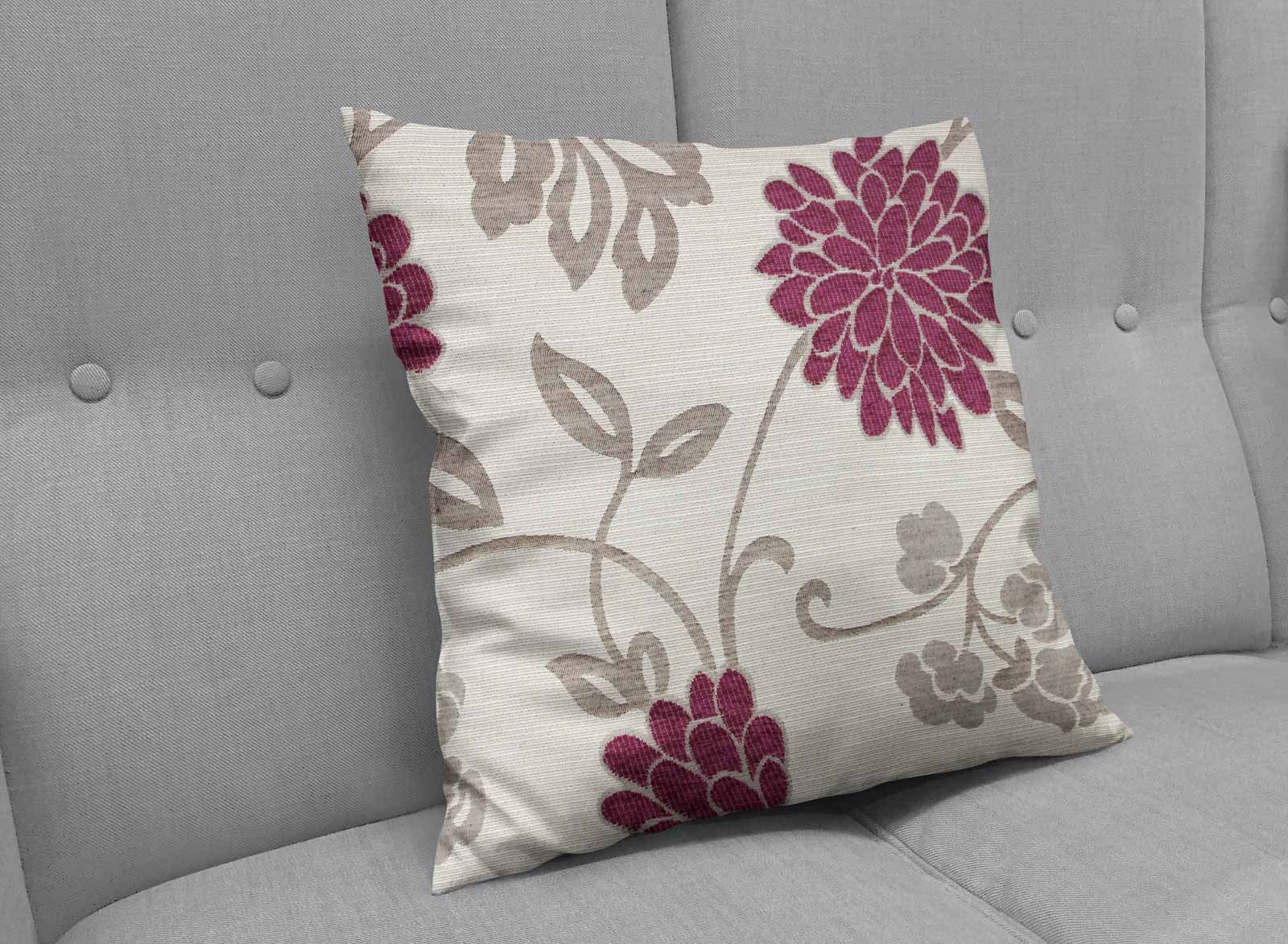 Heather Lilac Natural Cream Cushion Covers 18"x18" (45cm x 45cm) Cover