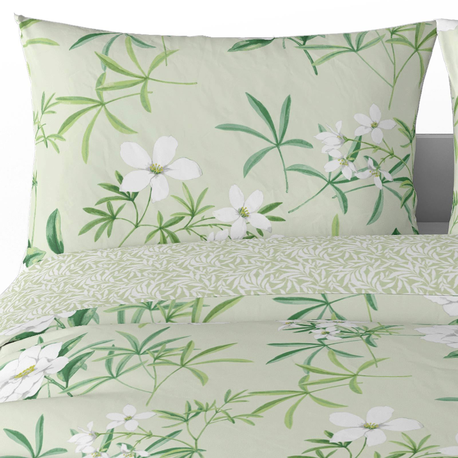Green Duvet Covers Floral Leaf Reversible Cotton Blend Quilt Cover Bedding Sets eBay