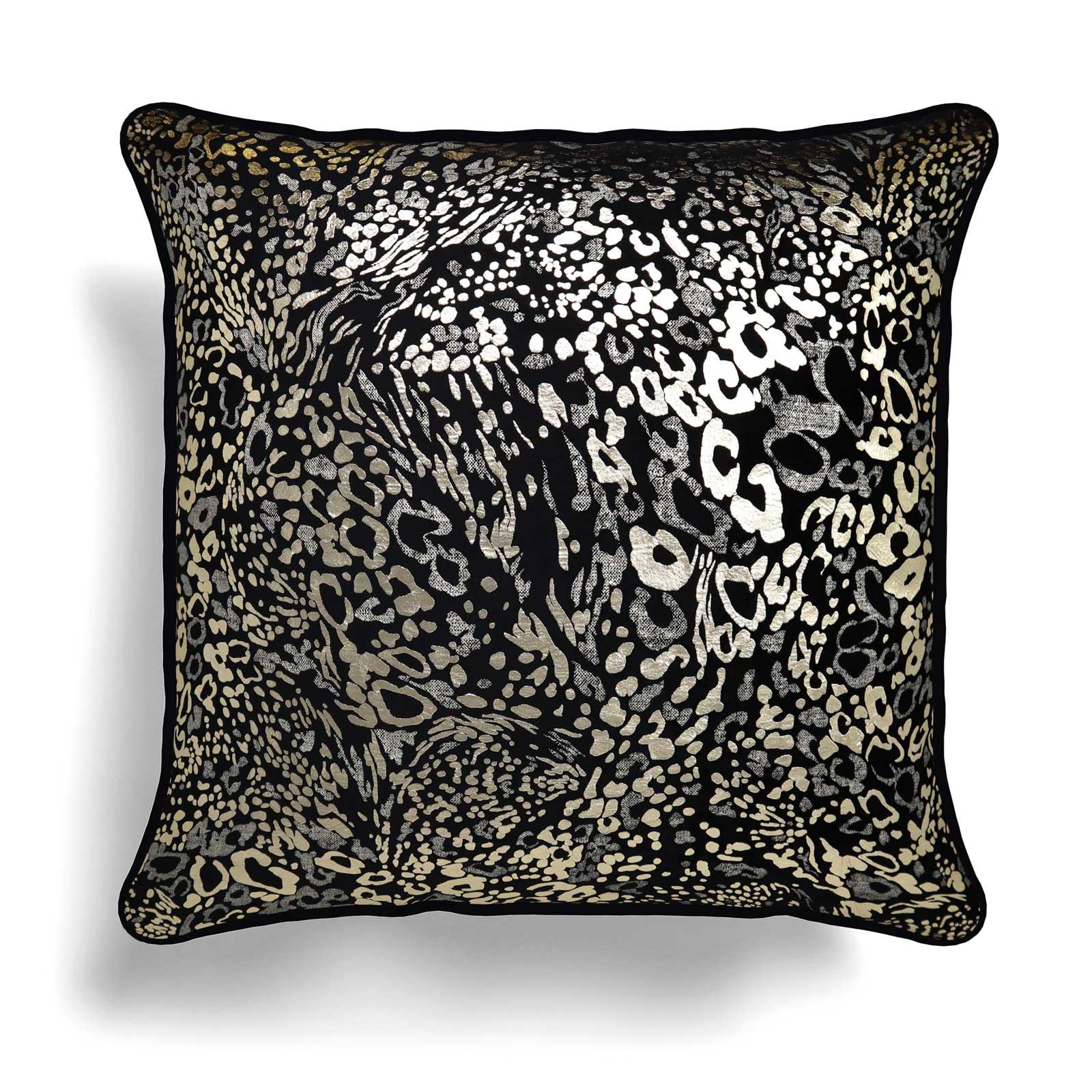 silver leopard print cushions