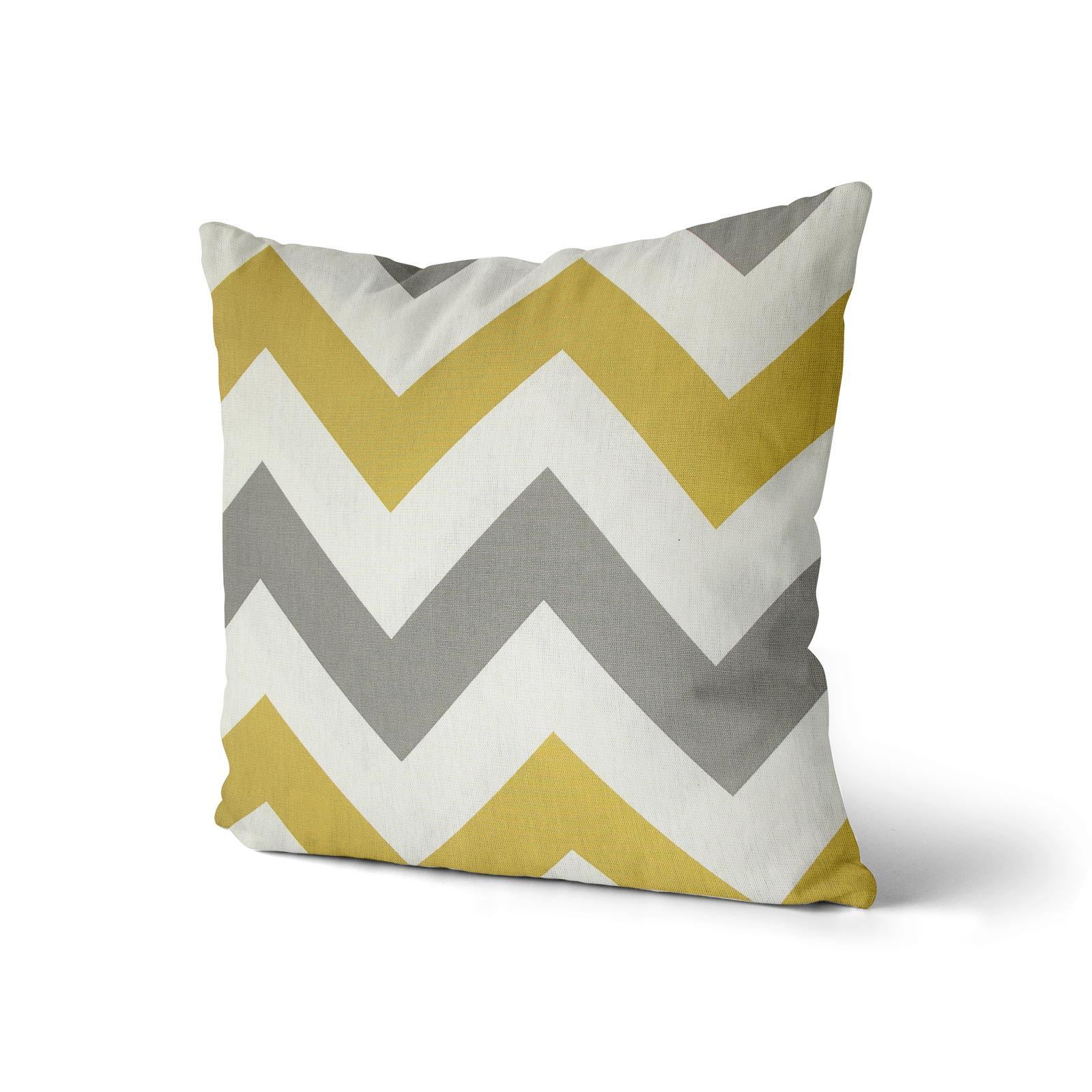 Grey Ochre Mustard Cushion Cover Collection 17"/18" Covers Filled