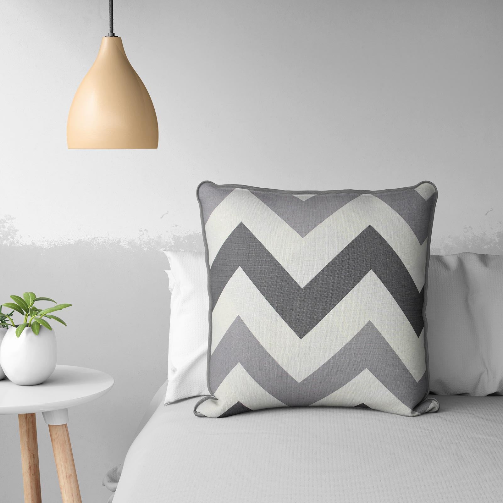 Grey Ochre Mustard Cushion Cover Collection 17"/18" Covers Filled