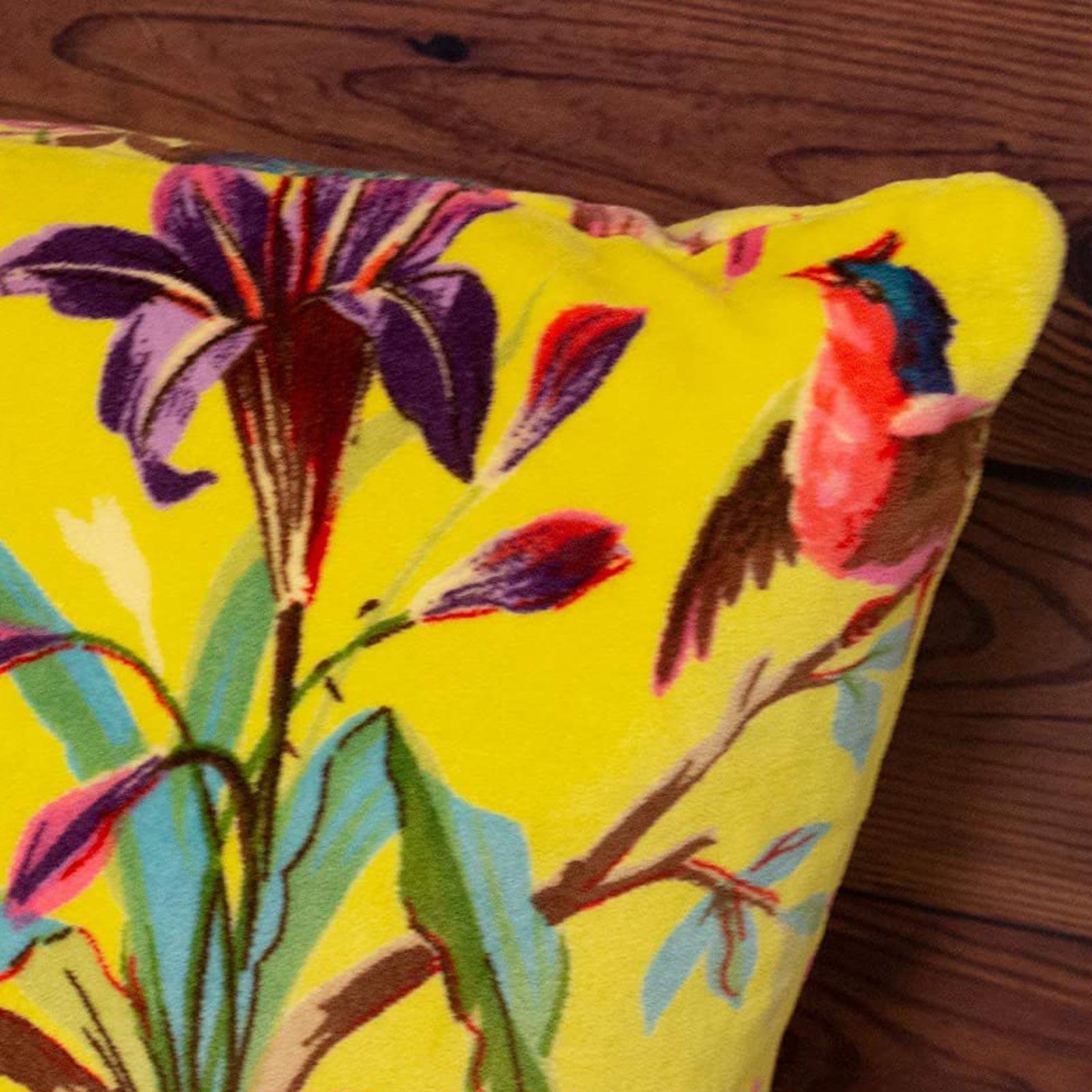 Tropical Cushion Covers Paradise Velvet Floral Cushions Cover 20" x 20" Paoletti eBay