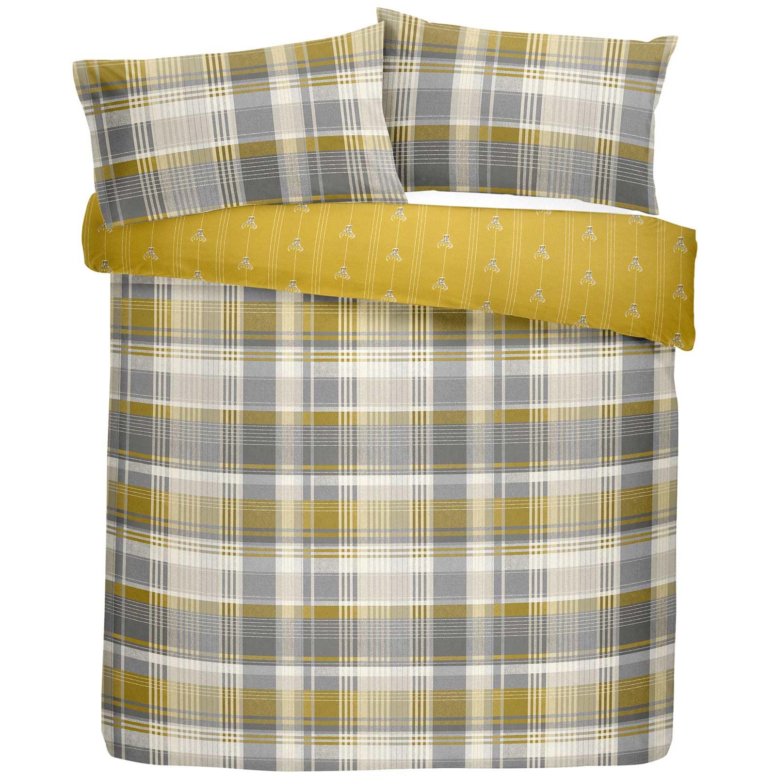 Tartan Check Duvet Covers Flannelette Brushed Cotton Quilt Cover