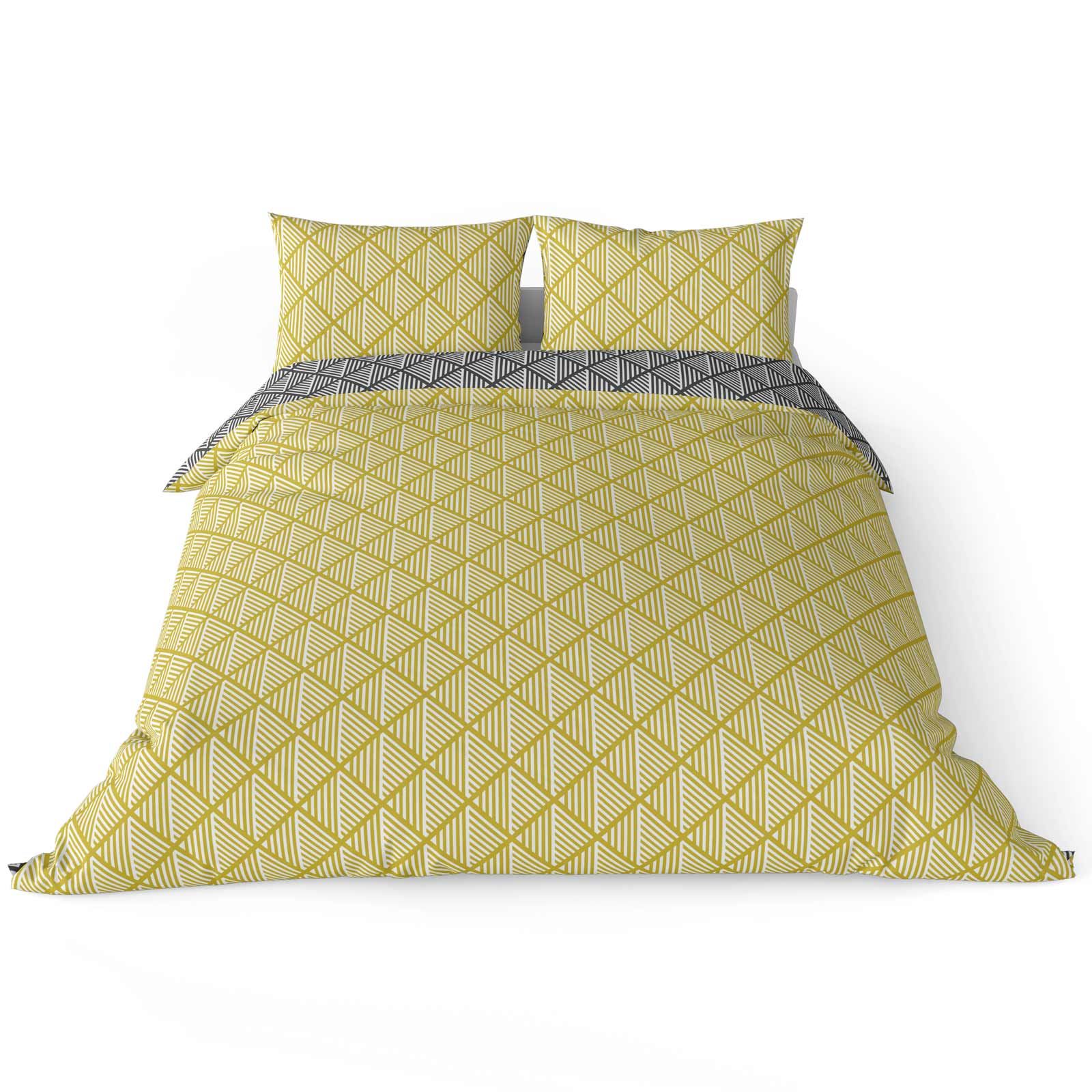 Ochre Duvet Cover Yellow Mustard Printed Quilt Set Bedding Covers Sets eBay