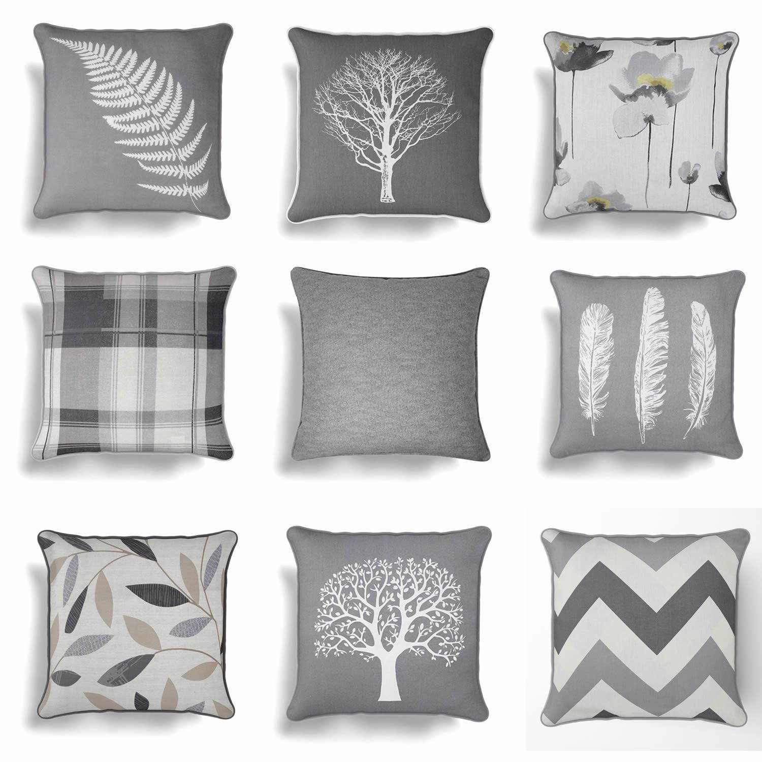 grey cushion covers b&m