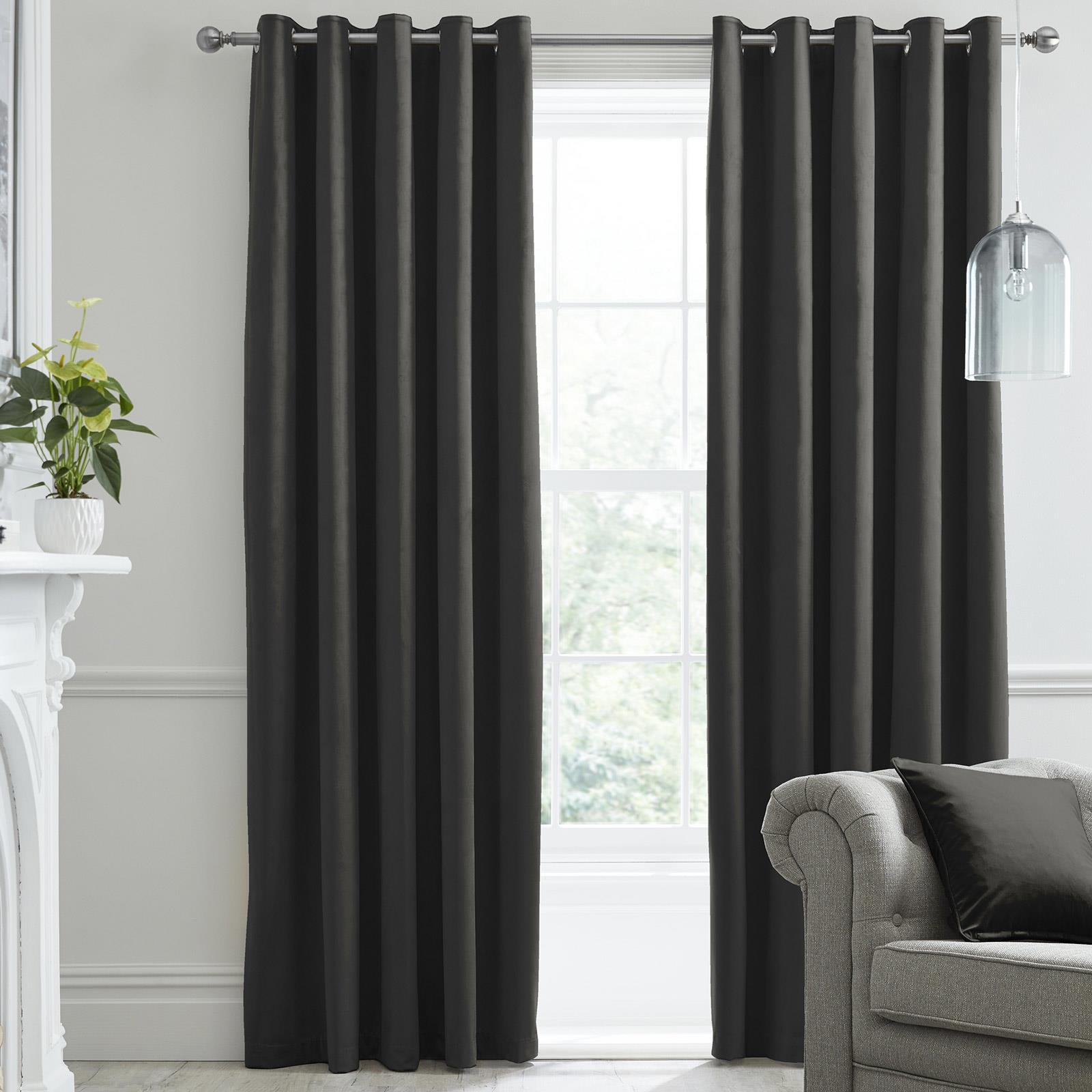 Blackout Eyelet Curtains Montrose Velvet Curtain Pairs Laurence Llewelyn-Bowen Świetna wartość, prawdziwa gwarancja